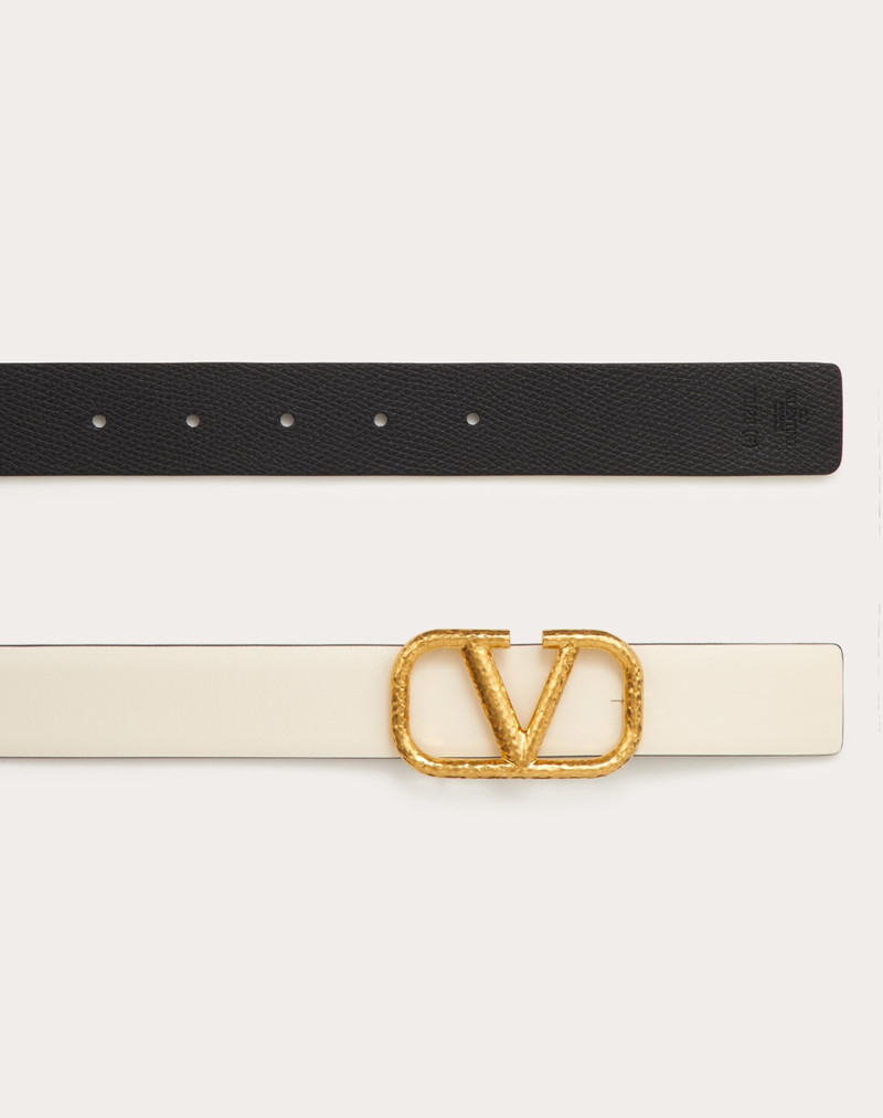 REVERSIBLE VLOGO SIGNATURE BELT IN GRAINY CALFSKIN 30MM 3