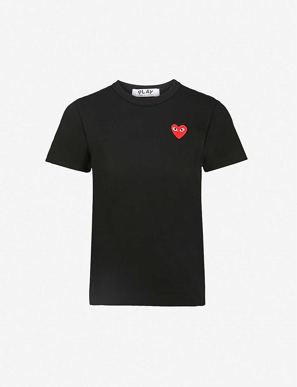 Heart logo-embroidered cotton-jersey T-shirt - 1