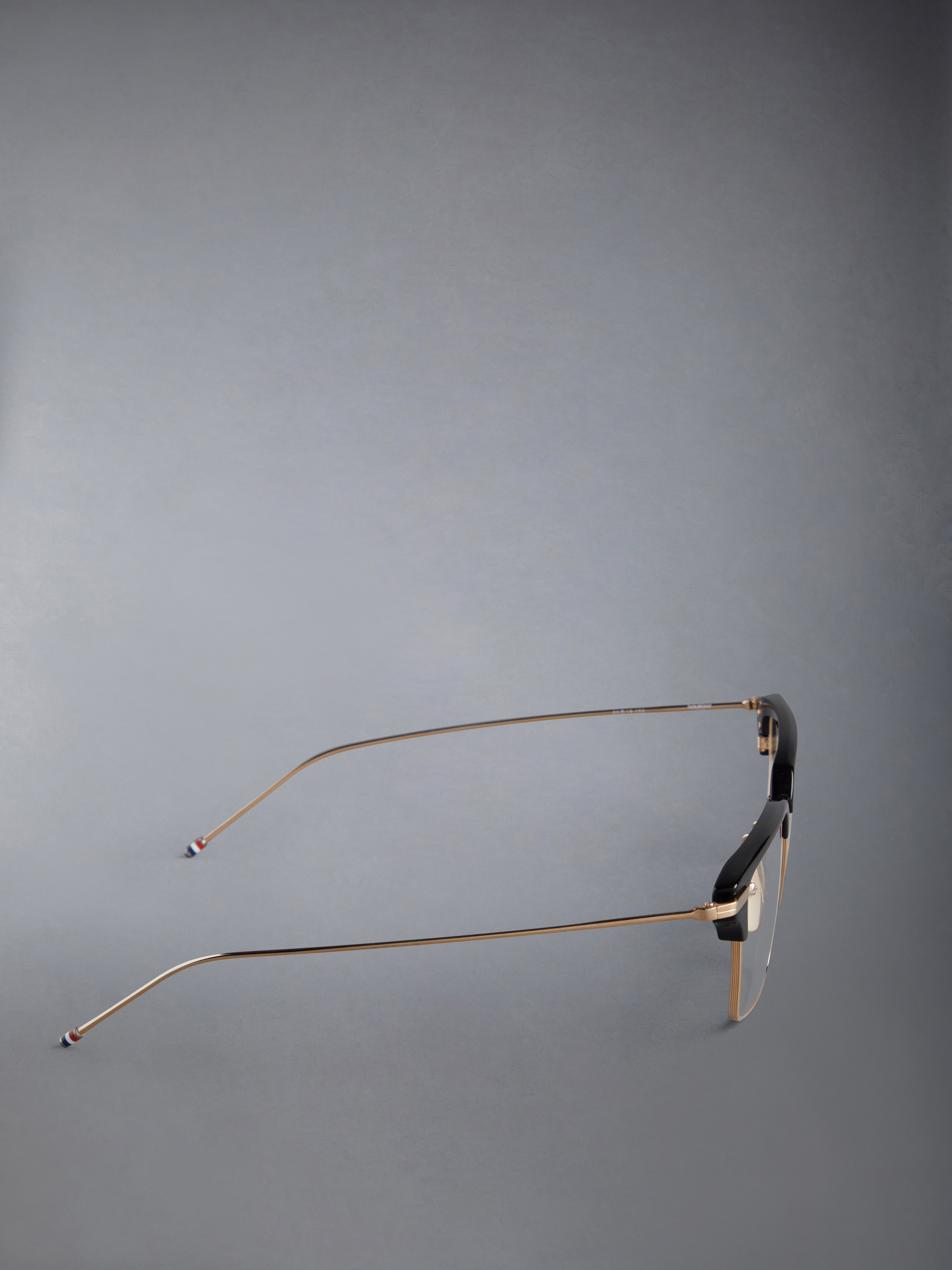 ACETATE AND TITANIUM RECTANGULAR EYEGLASSES - 4