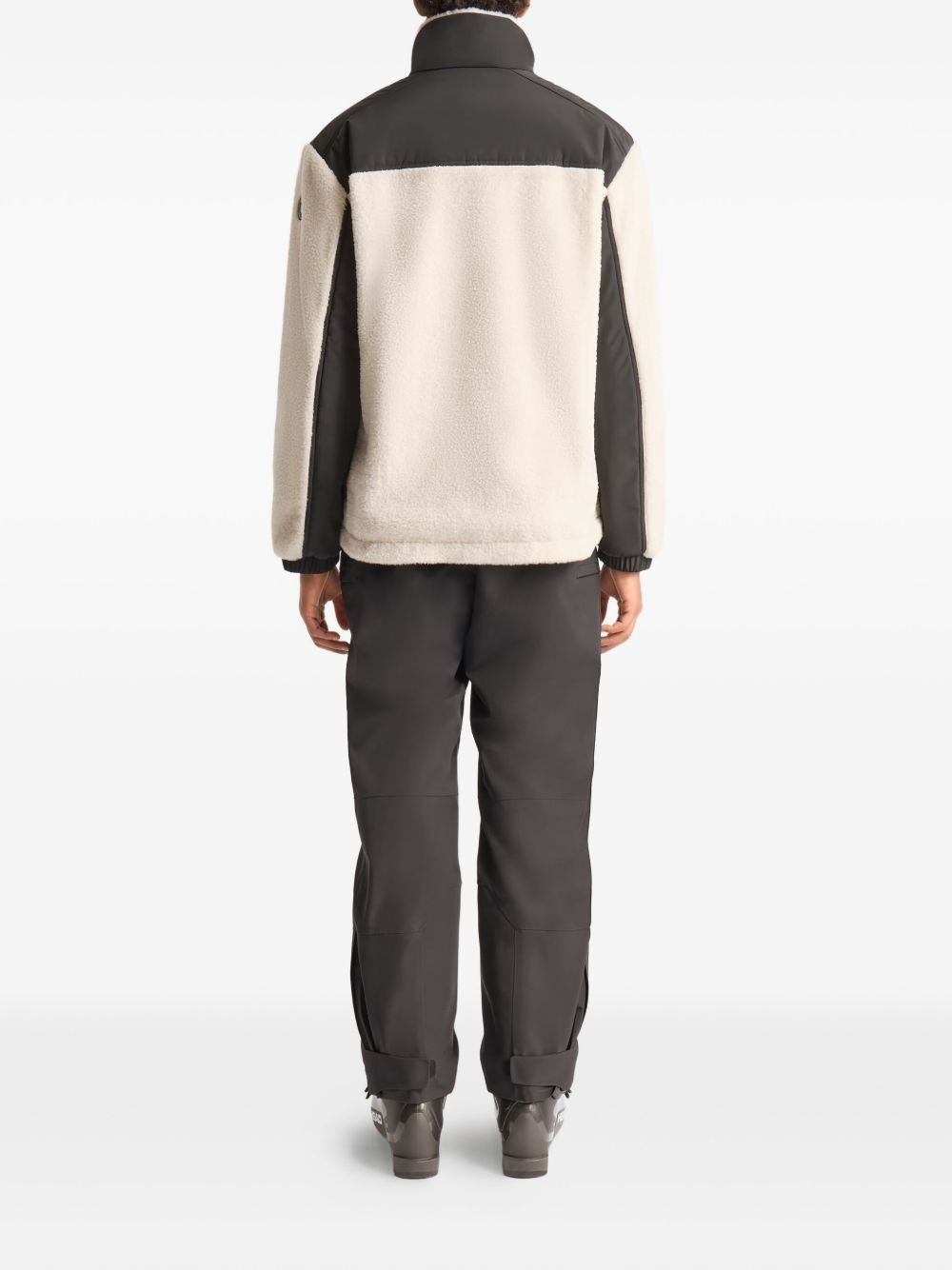 fleece panelled jacket - 3