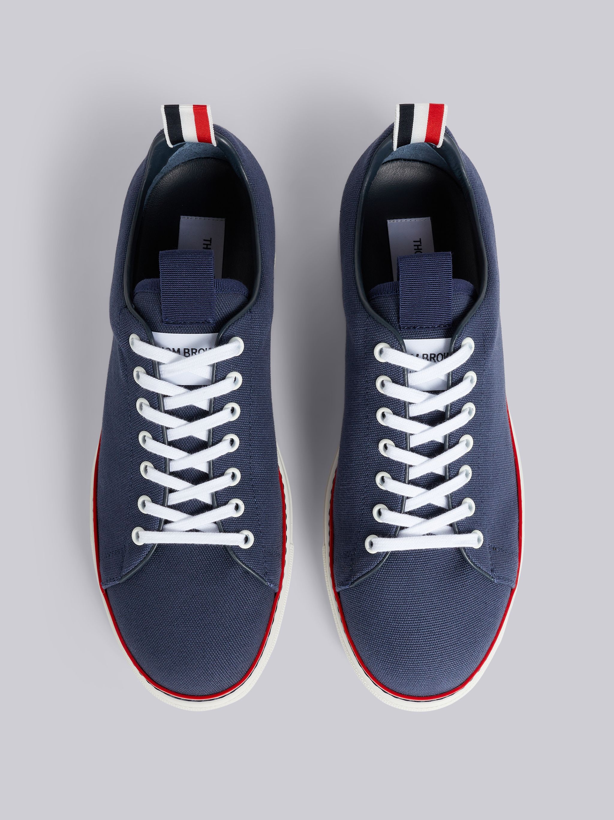 Navy Cotton Canvas Tennis Shoe - 4