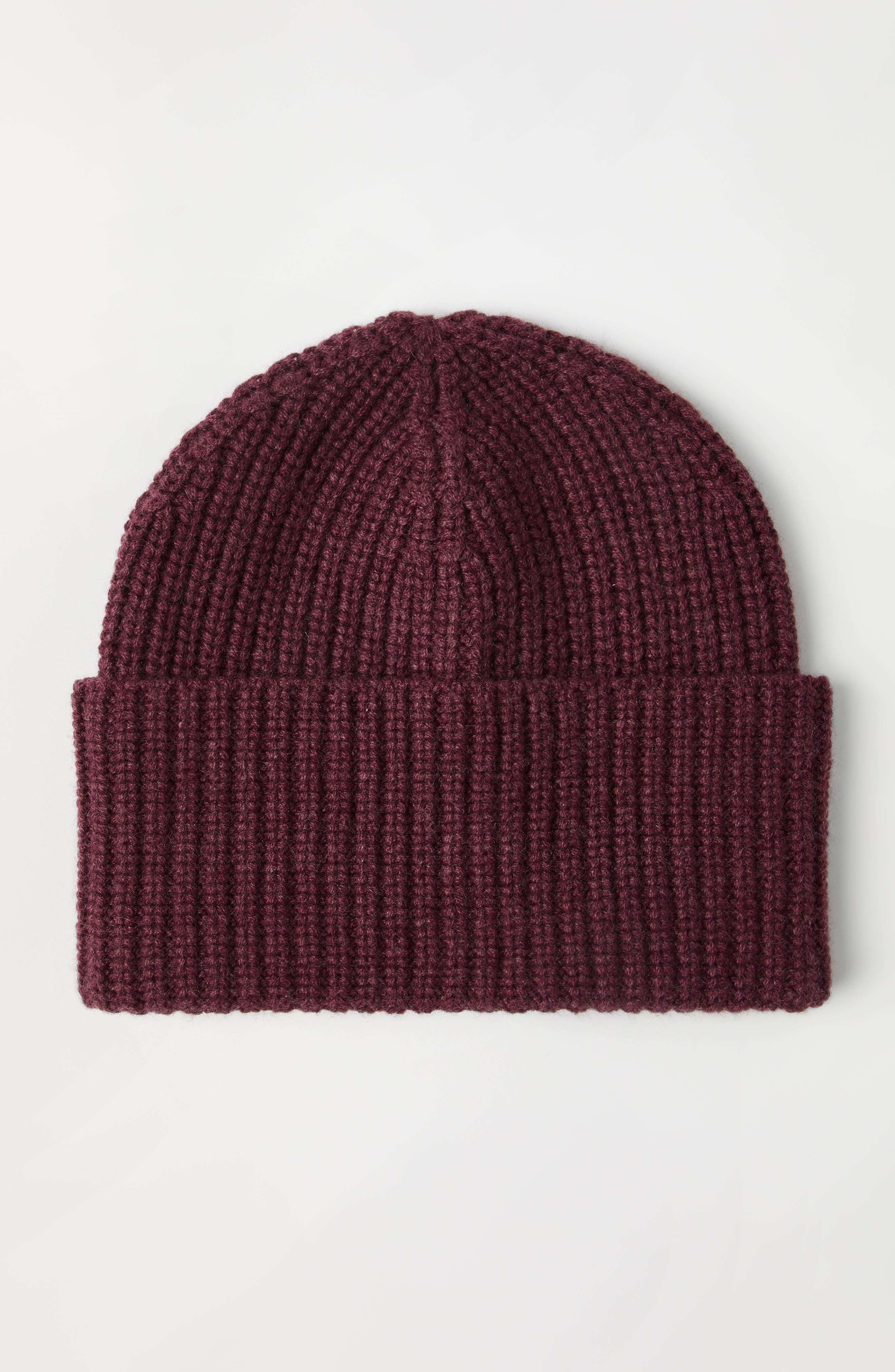 Brunello Cucinelli Cashmere rib knit beanie in Purple at Nordstrom - 2