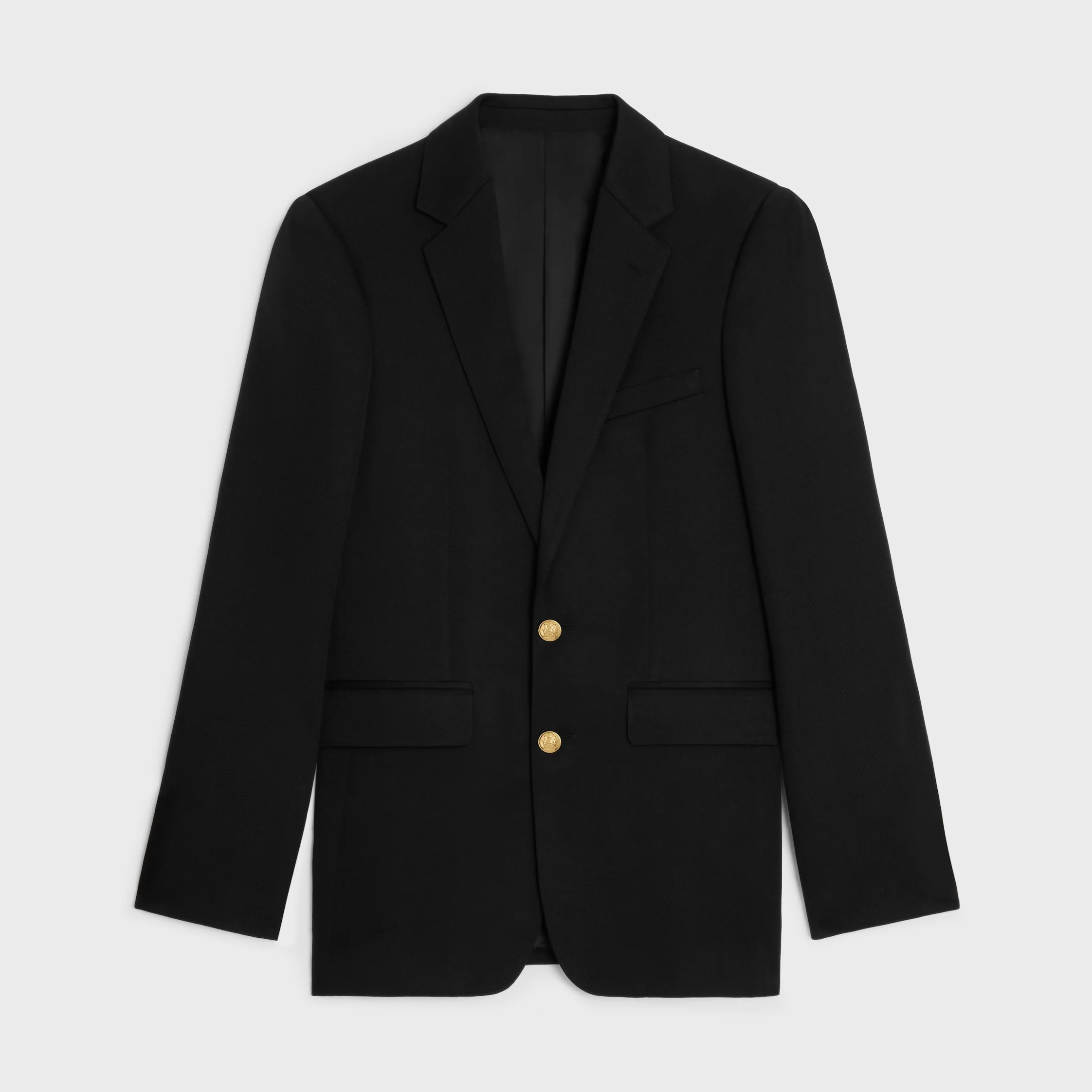 classic jacket in diagonal wool - 1