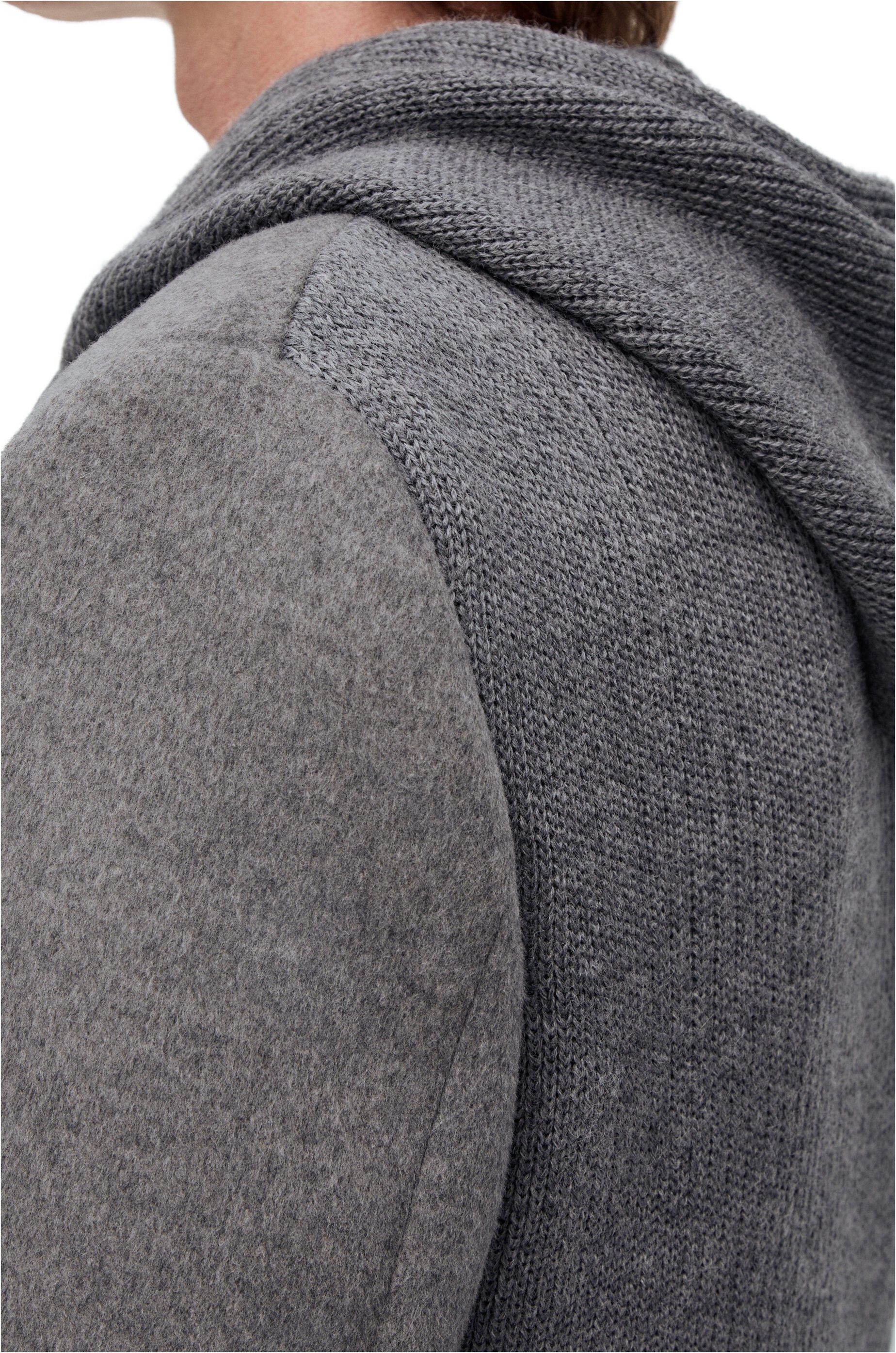 Knitted back jacket in wool, cashmere and silk - 5