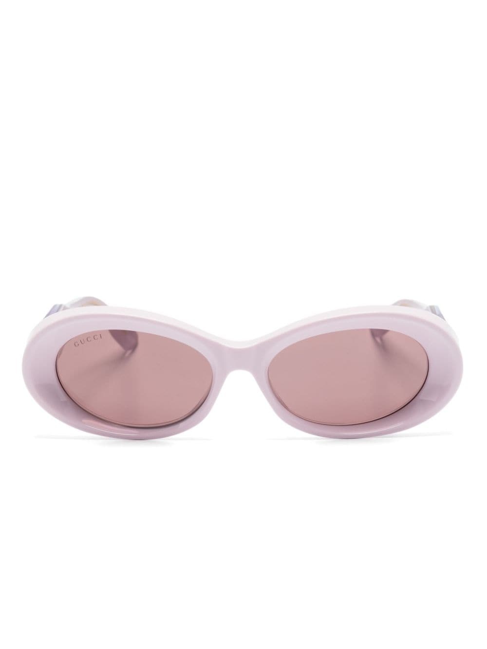 oval-frame sunglasses - 1