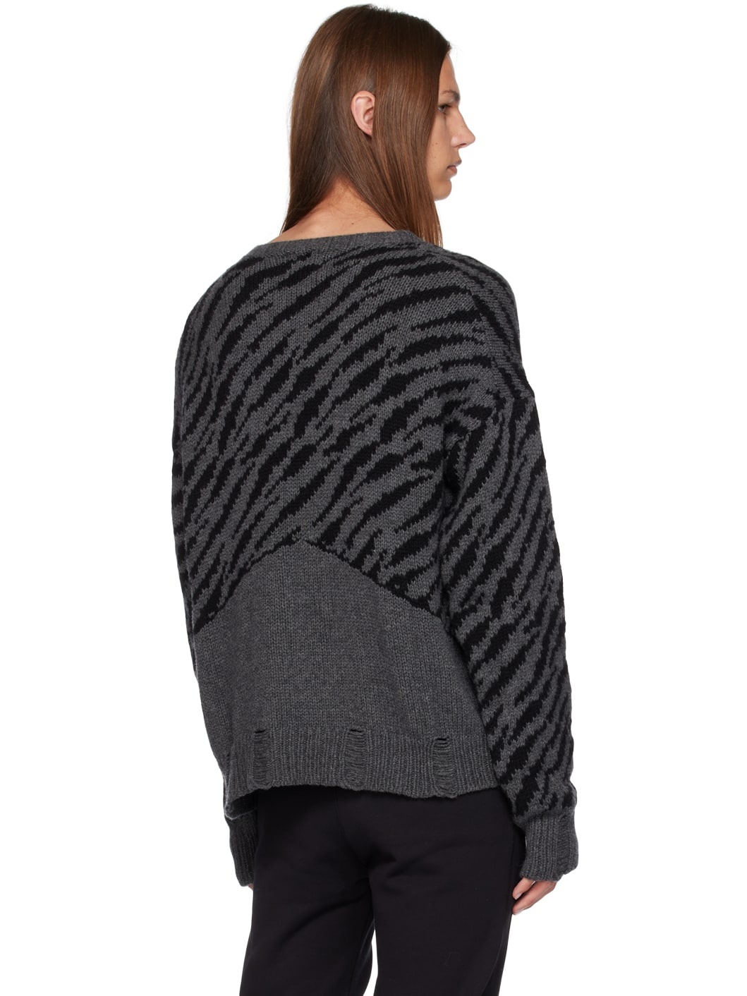 Black & Gray Zebra Sweater - 3