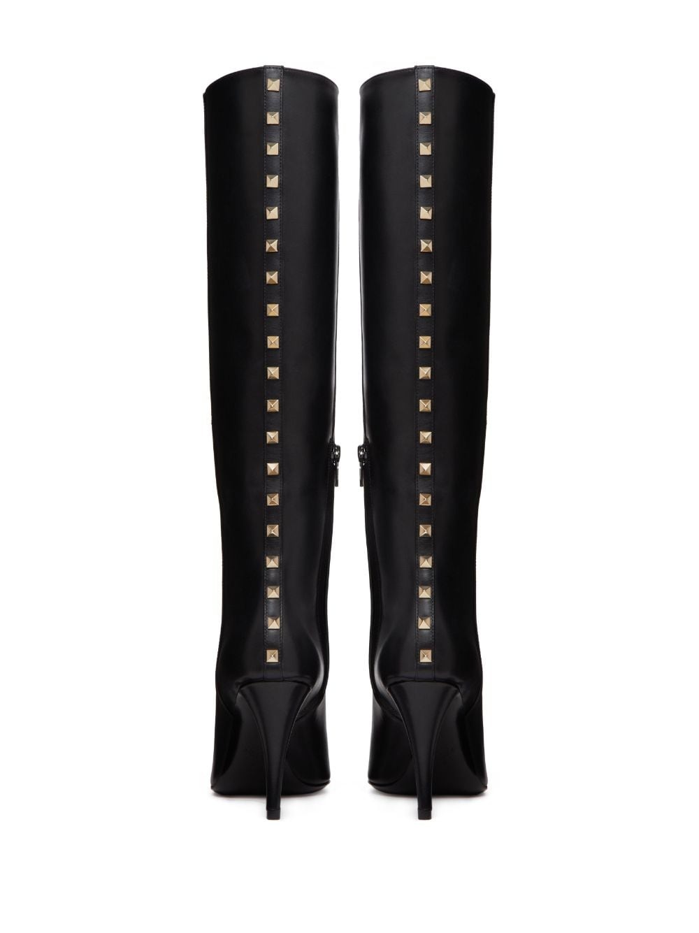 Rockstud leather knee-high boots - 3