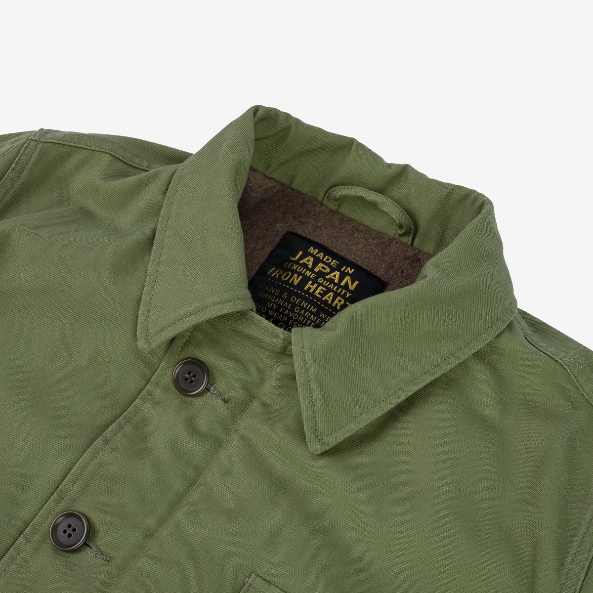 IHM-39-OLV Military Serge A2 Deck Jacket - Olive - 7