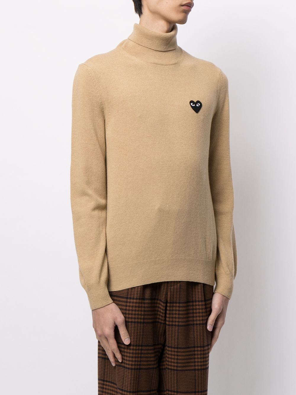 heart-patch rollneck jumper - 3