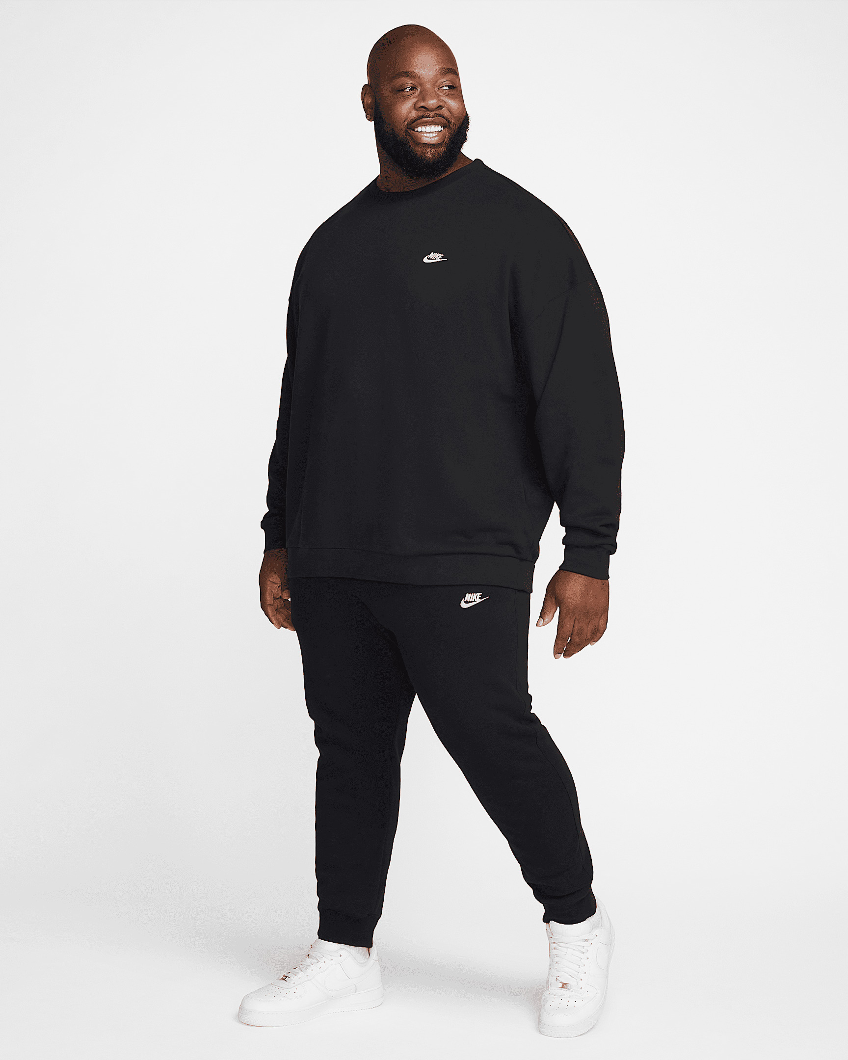 Nike Club Fleece Men's Oversized French Terry Crew - 10