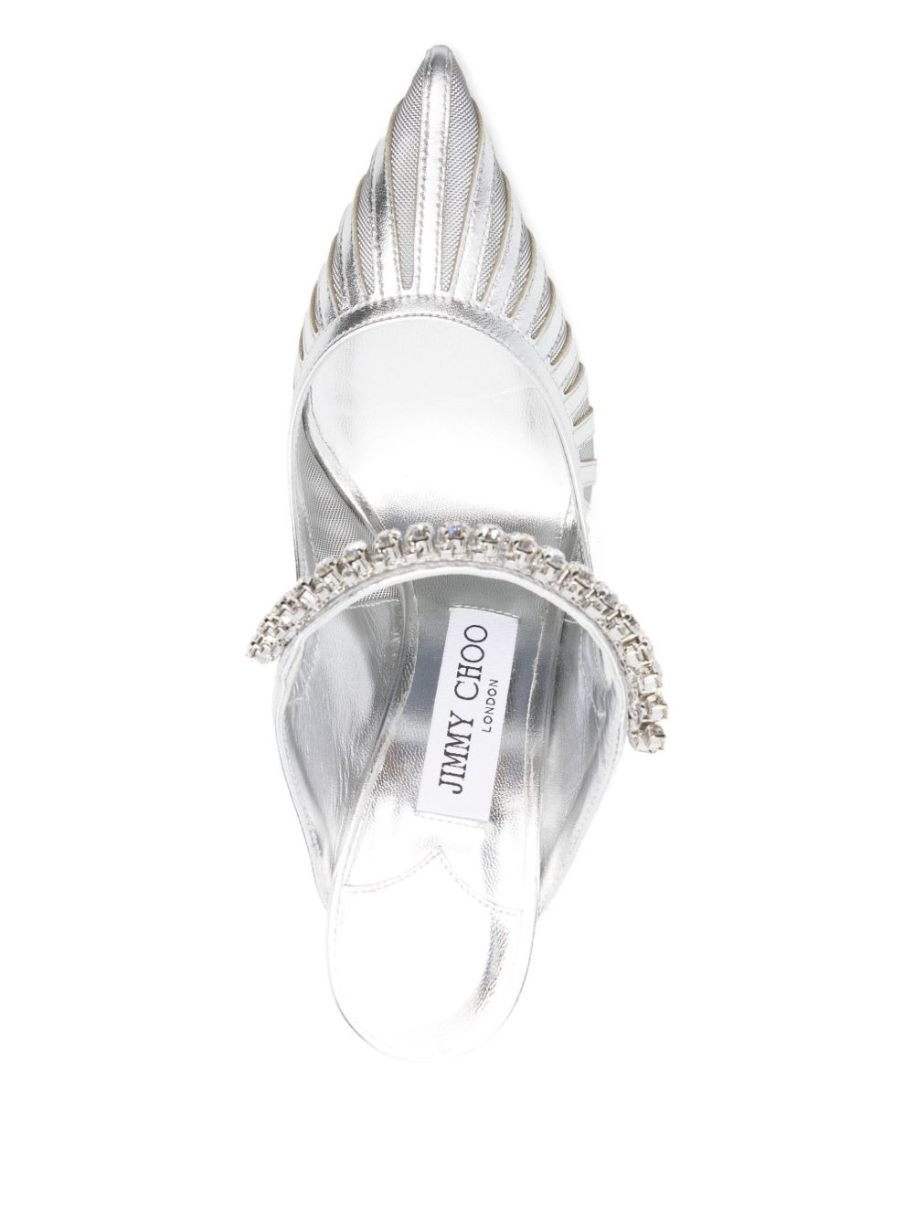 100mm Bing crystal-embellished mules - 4