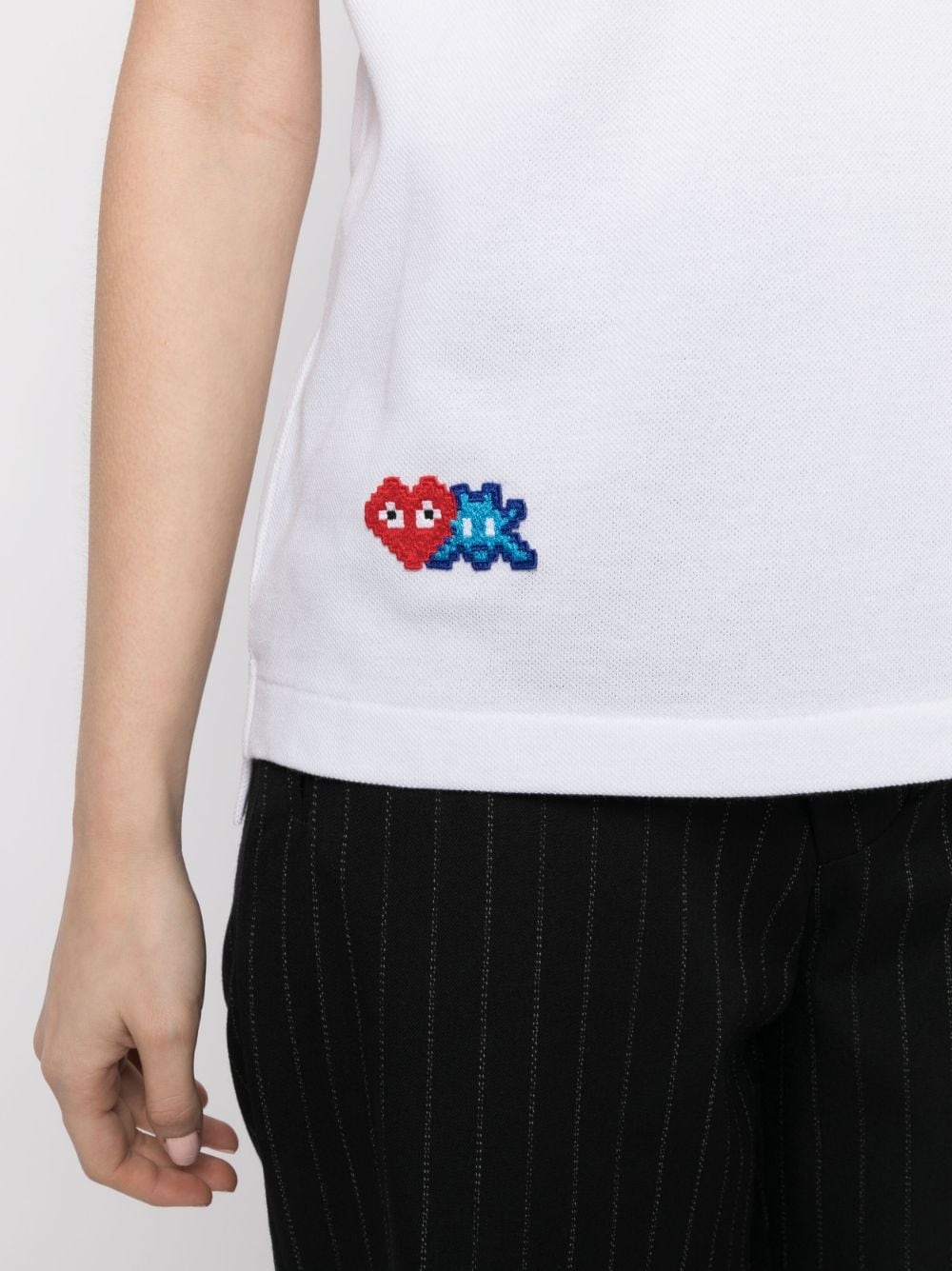 x Invader pixelated-heart polo shirt - 5