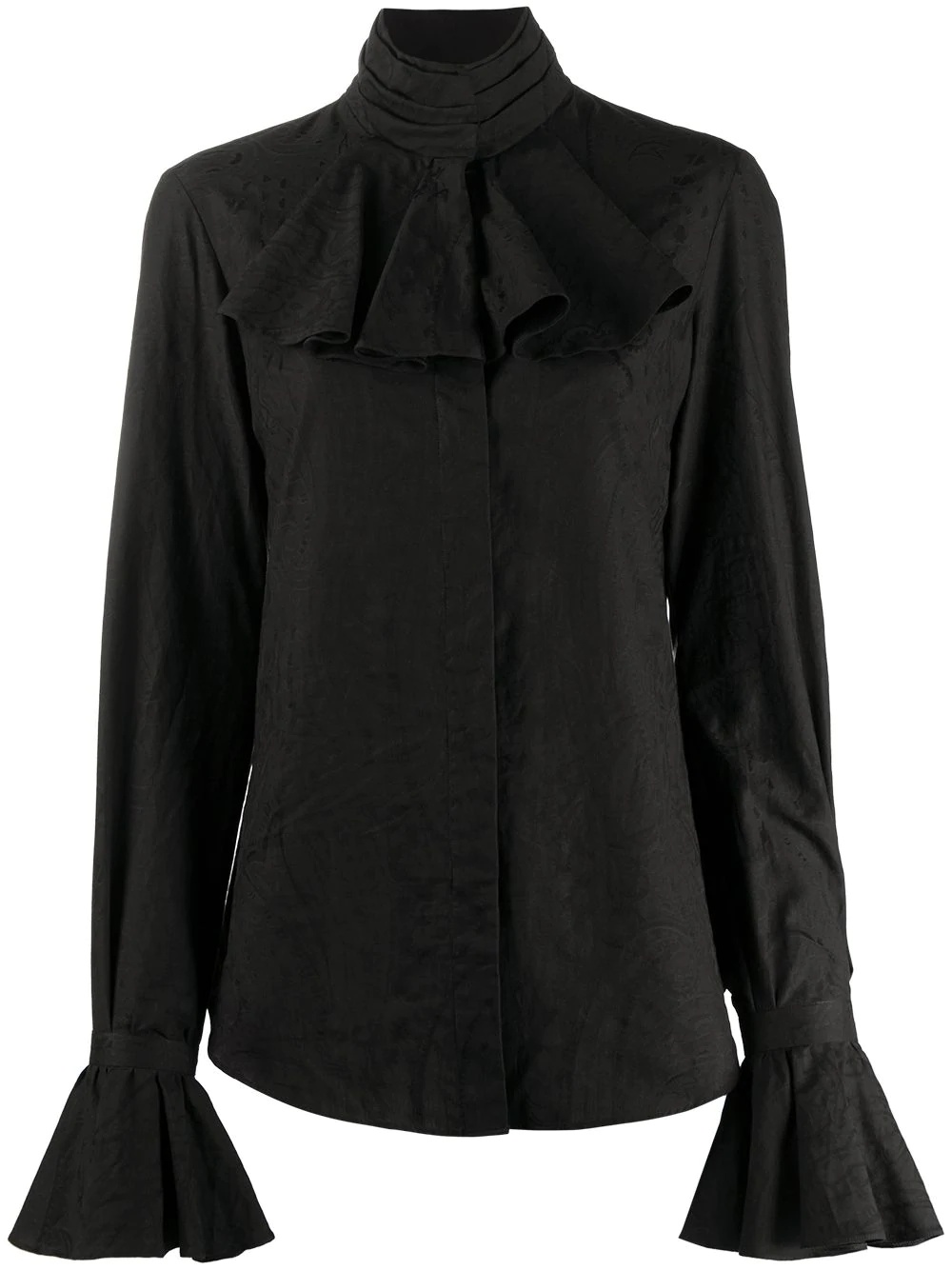 jabot-collar shirt - 1