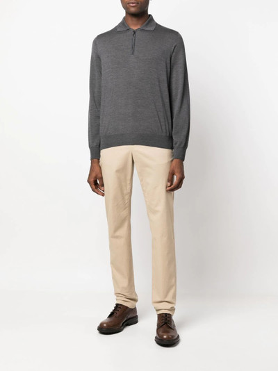 Canali long-sleeve wool polo shirt outlook