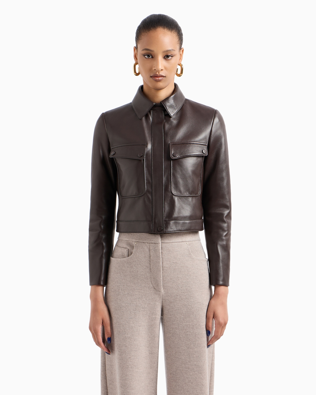 SHORT NAPPA-LEATHER JACKET - 4