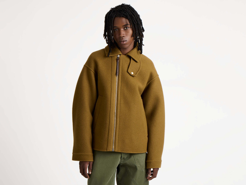MENS DOUBLE FACED FIREMAN JACKET IN TOBACCO BROWN 4