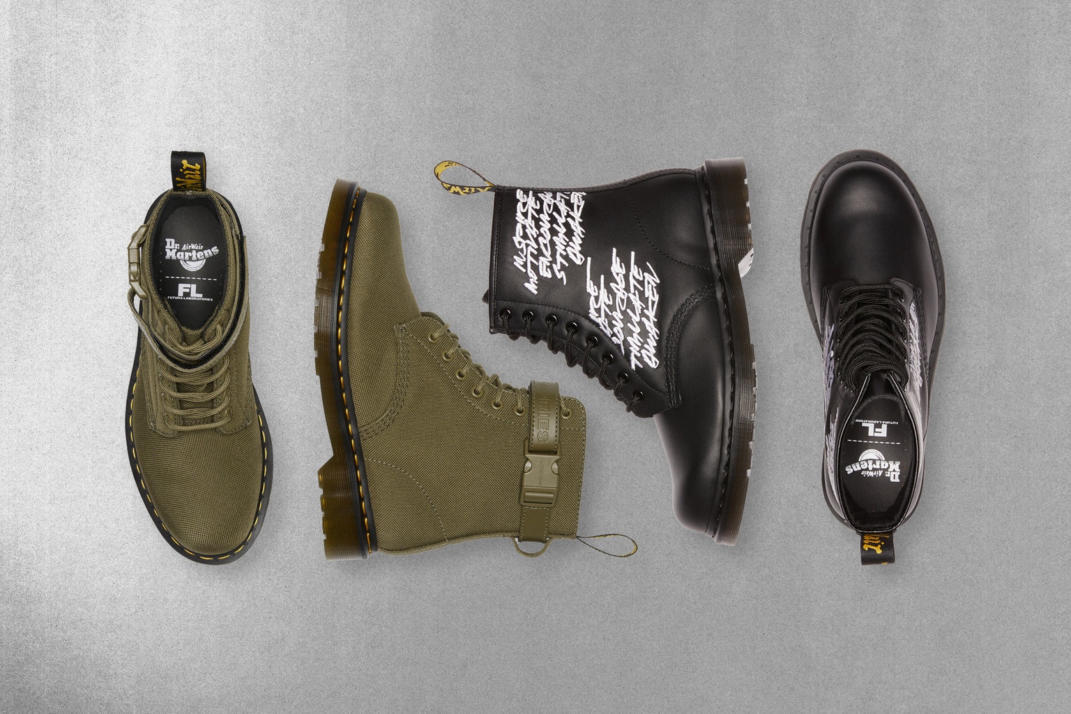 DR. MARTENS X FUTURA 1460 DMS OLIVE EXTRA TOUGH 50/50 - OLIVE - 5