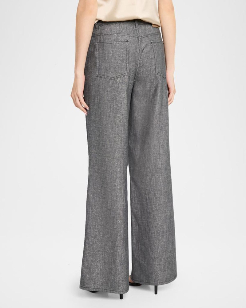 Wide-Leg Cotton-Blend Pants 3
