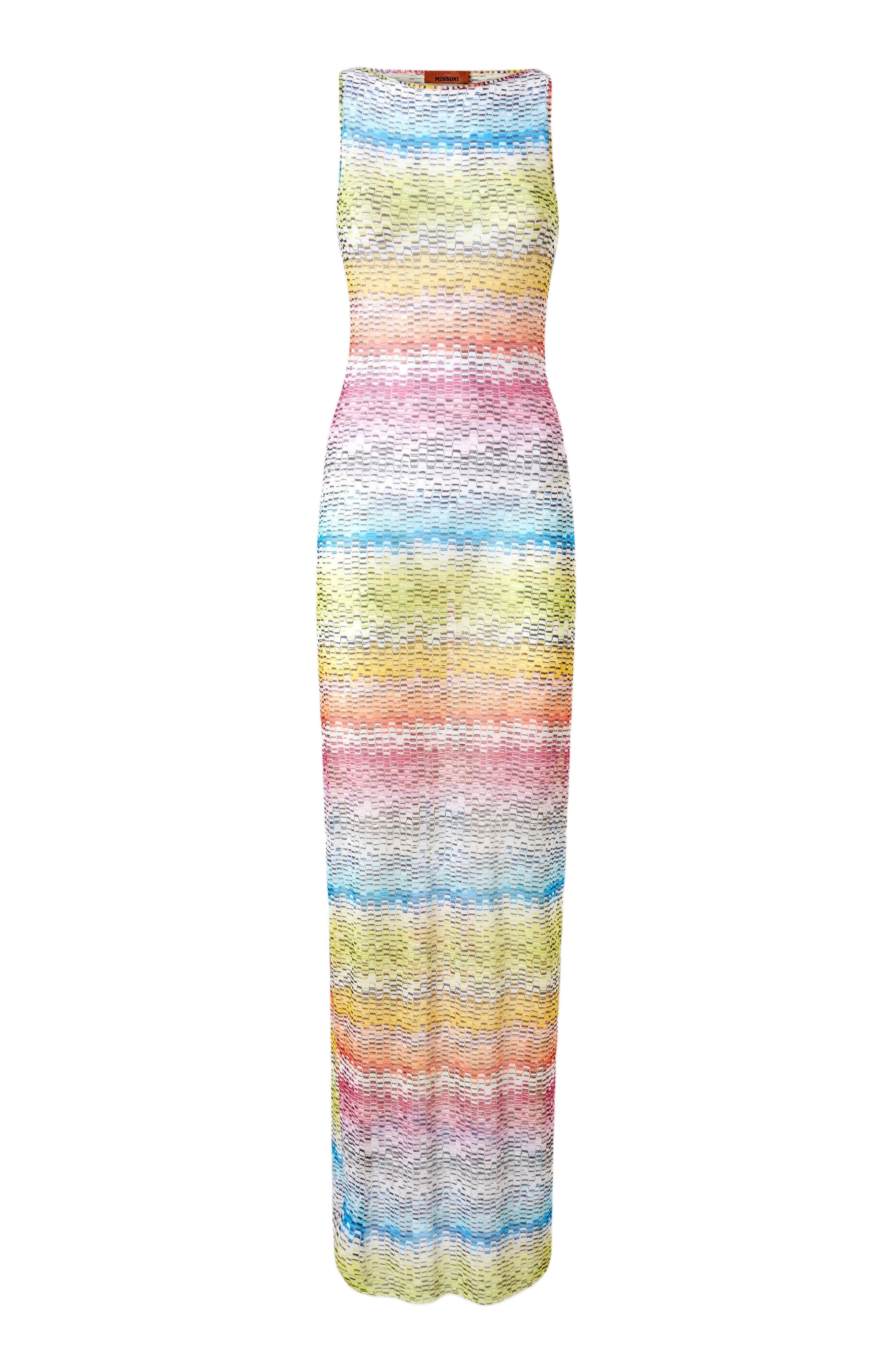 Missoni Long Sleeveless Dress In Printed Tulle in Multicoloured 1 at Nordstrom - 1