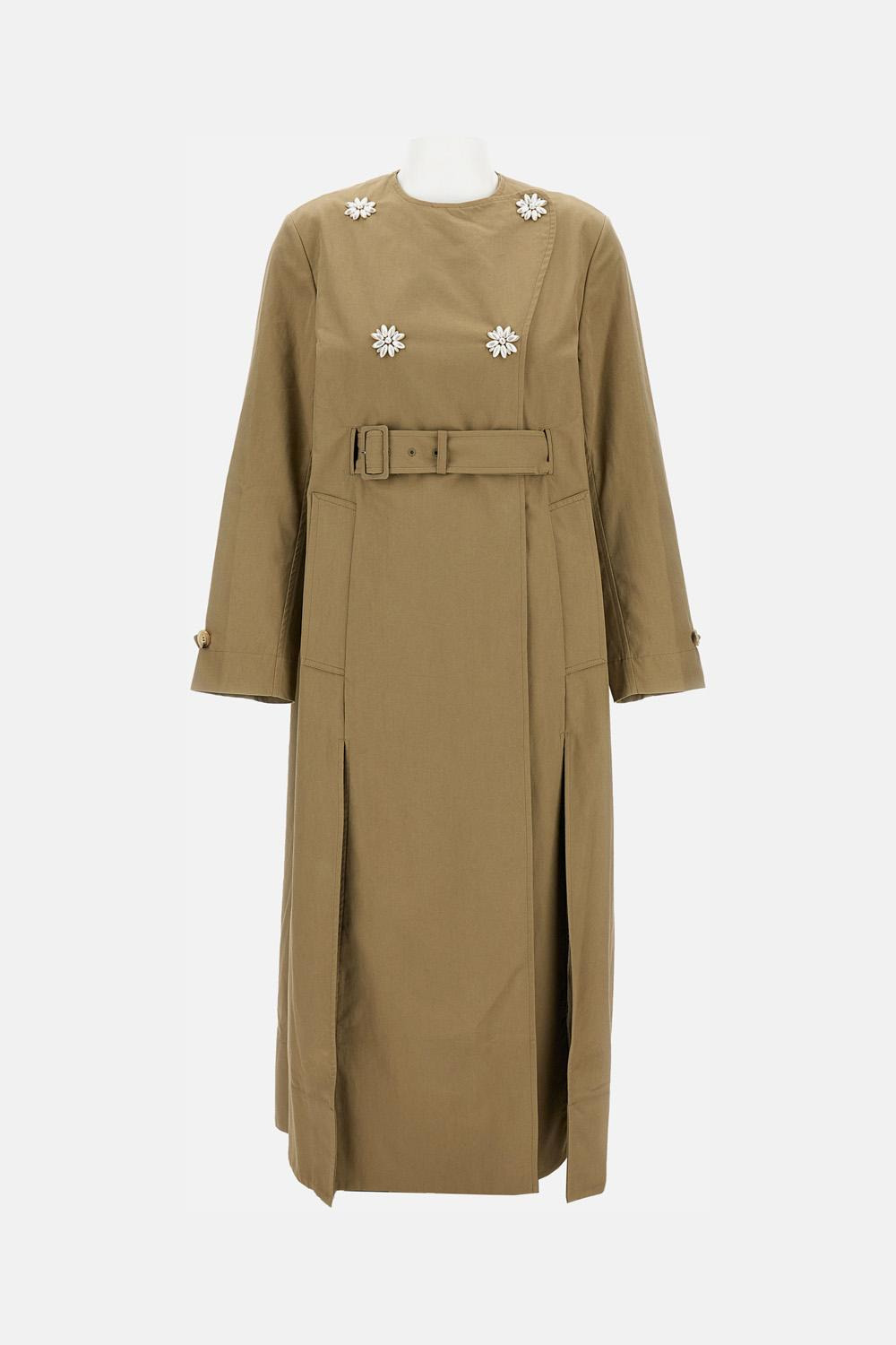 Long trench with belt and multiple slits - 2