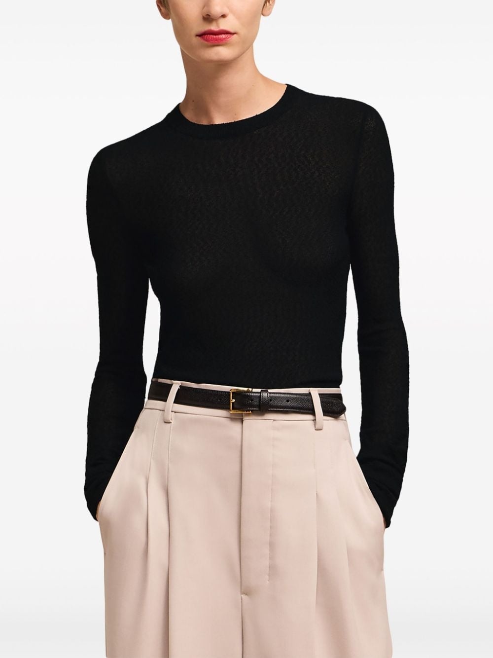 sheer bouclÃ© jumper - 5
