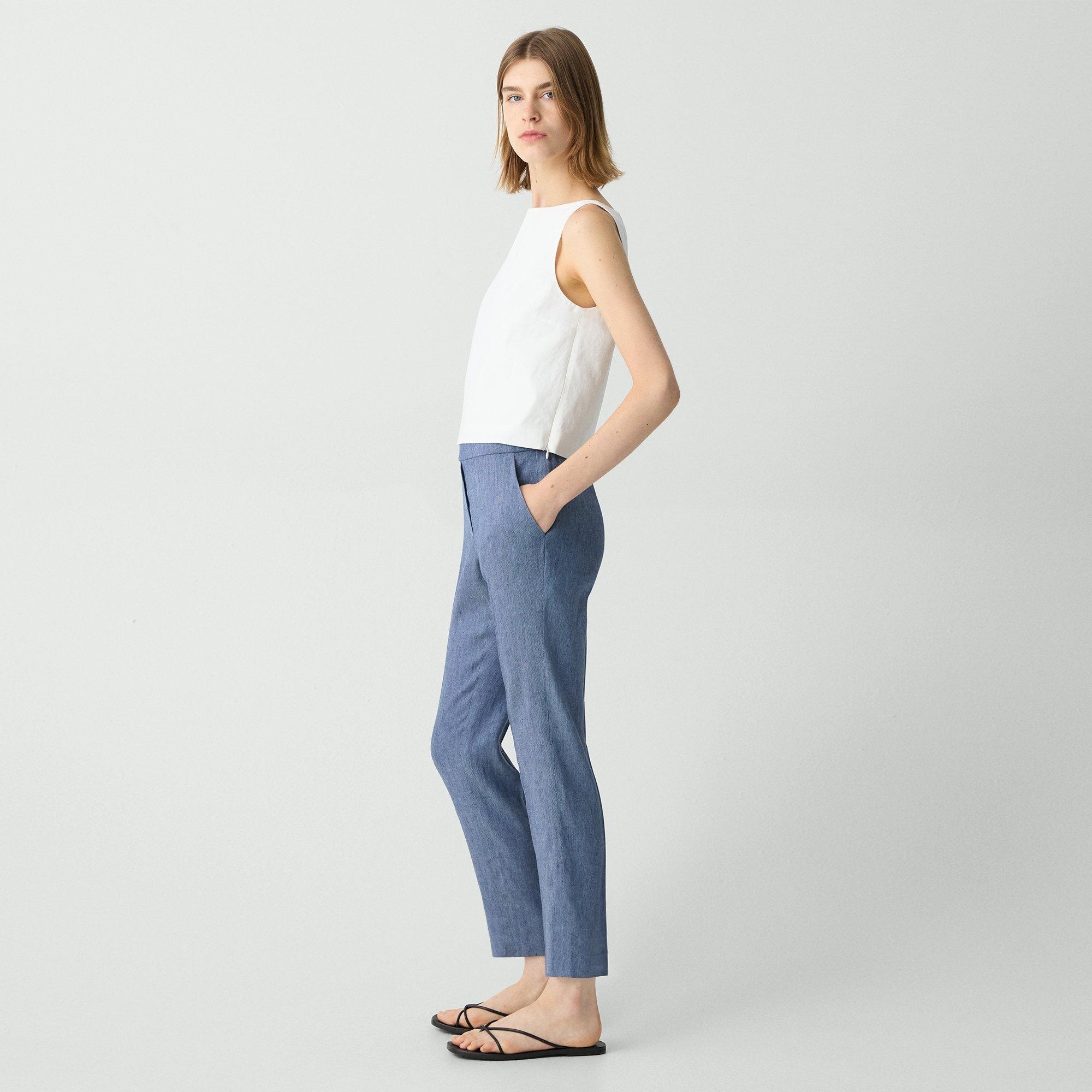 Treeca Pull-On Pant in Fluid Linen - 3