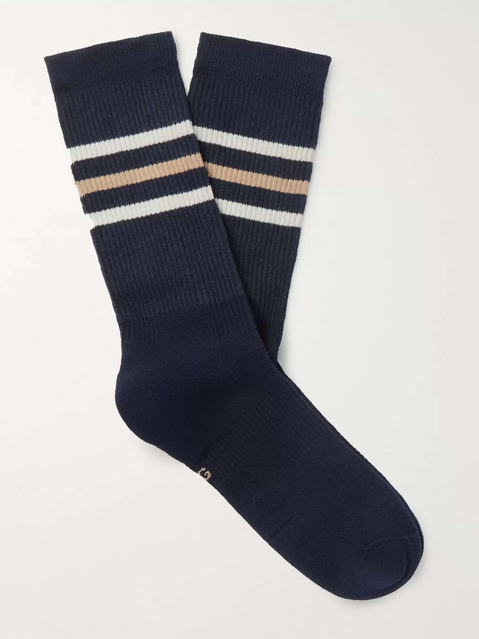 Striped Cotton-Blend Socks - 1