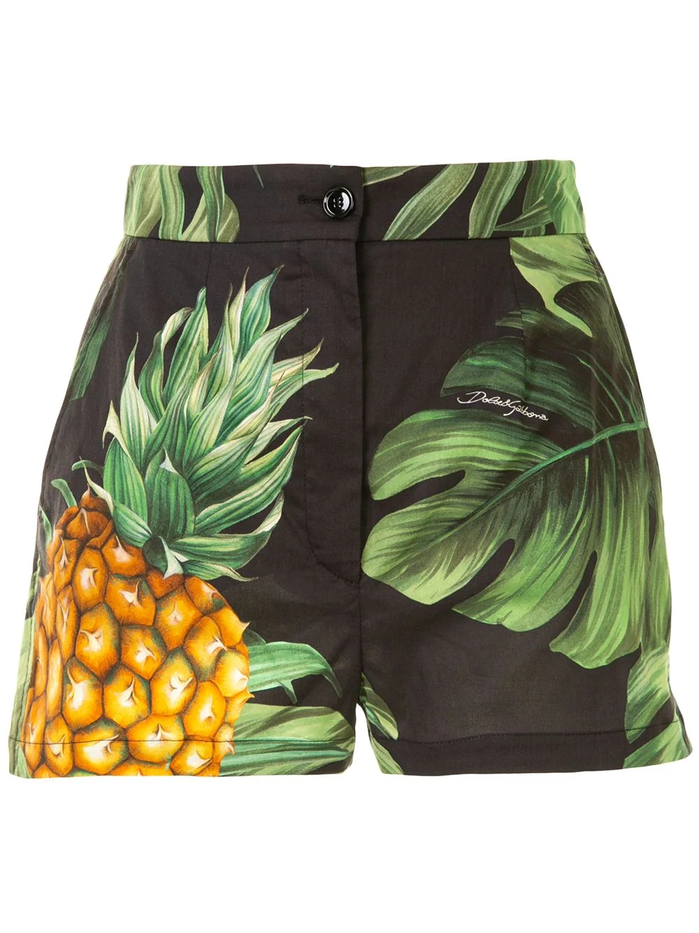 cotton pineapple print shorts - 1