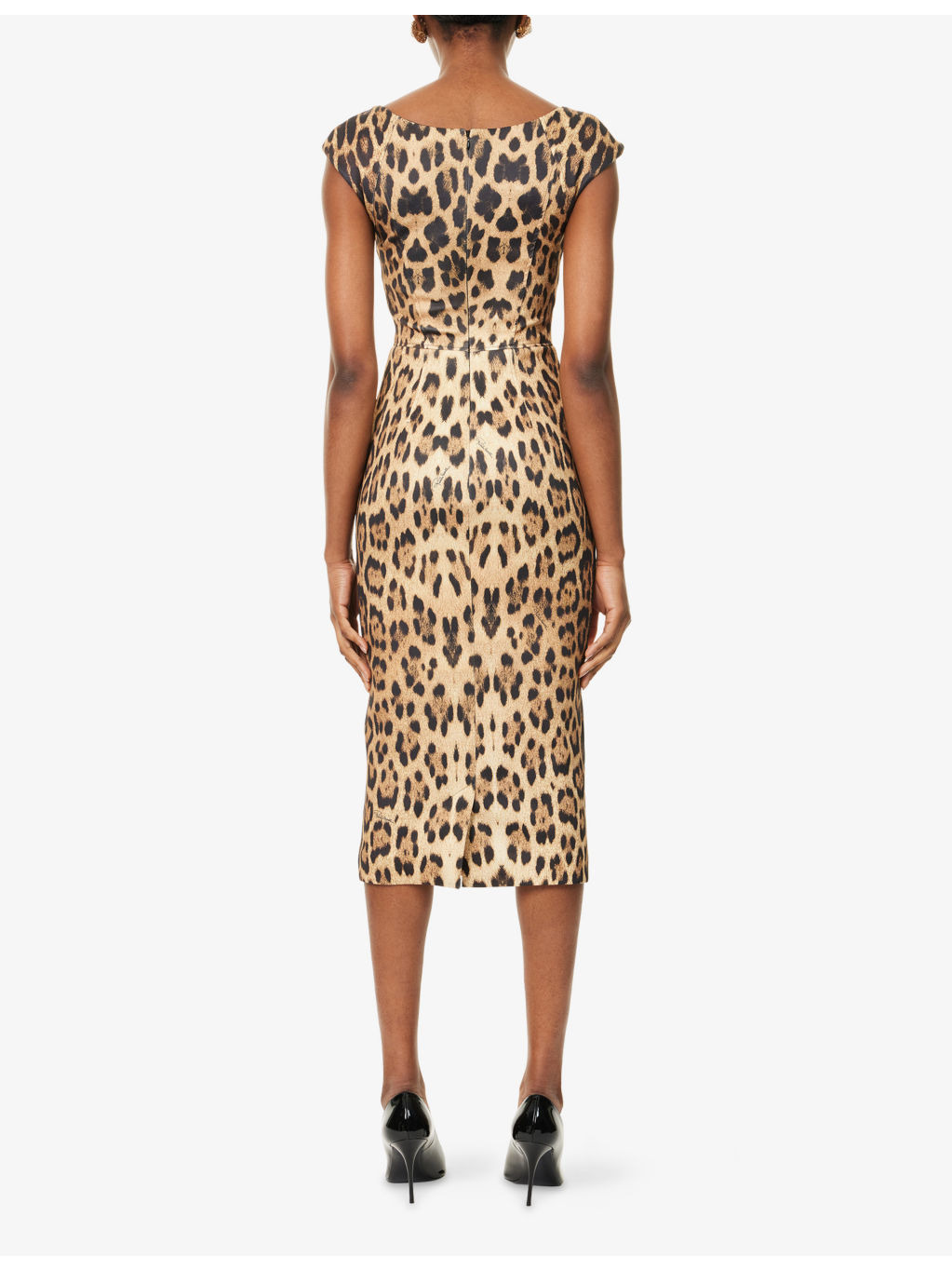 Leopard-Print Woven Midi Dress - 4