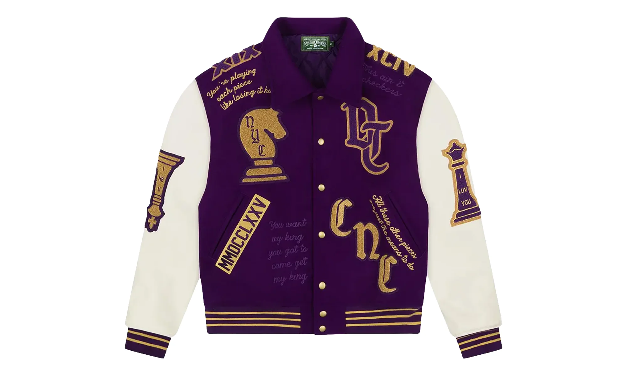 Grandmaster Varsity Jacket "Purple" DT492 - 1