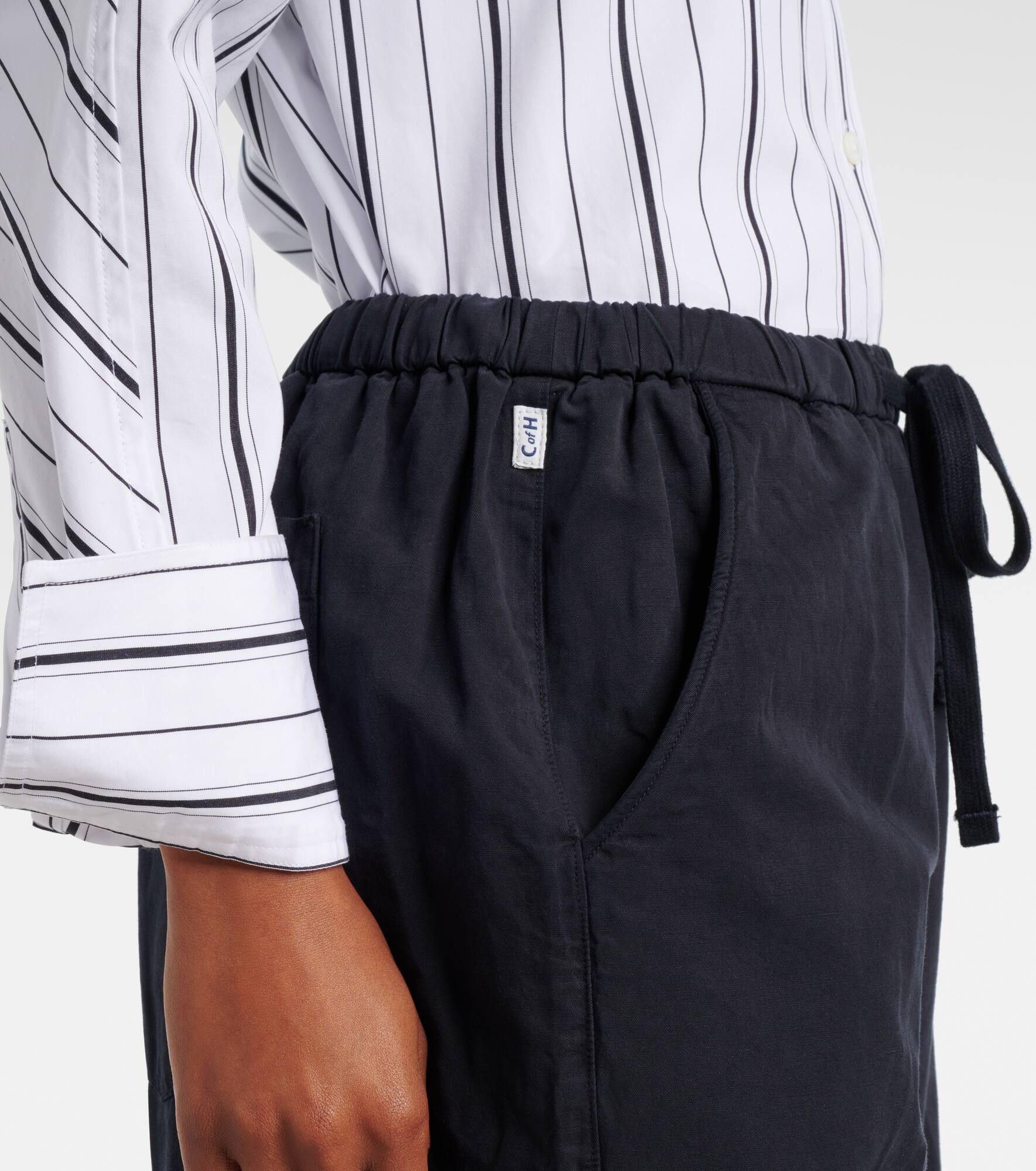 Aurora cotton and linen wide-leg pants - 6