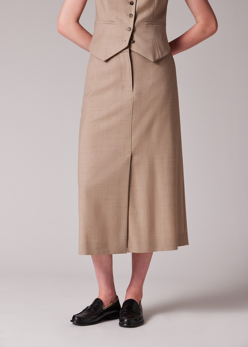 여행에 한 벌 - Women's Stone Wool Waistcoat & Tailored 스커트 8