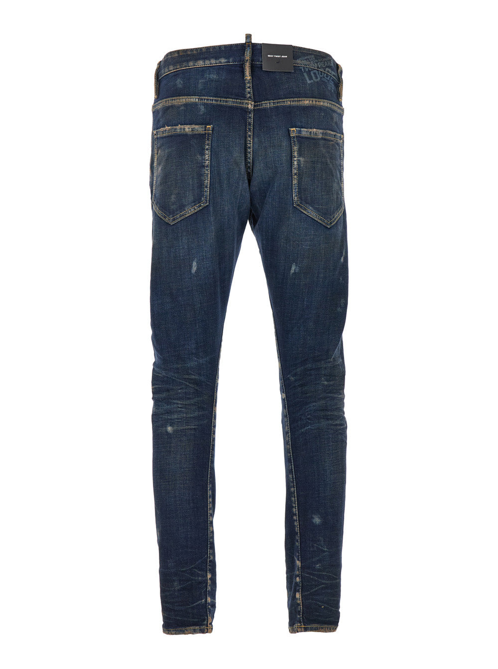 Dsquared2 Men 'Sexy Twist' Blue Jeans With Used Effect And Rips In Stretch Cotton Denim Man - 2