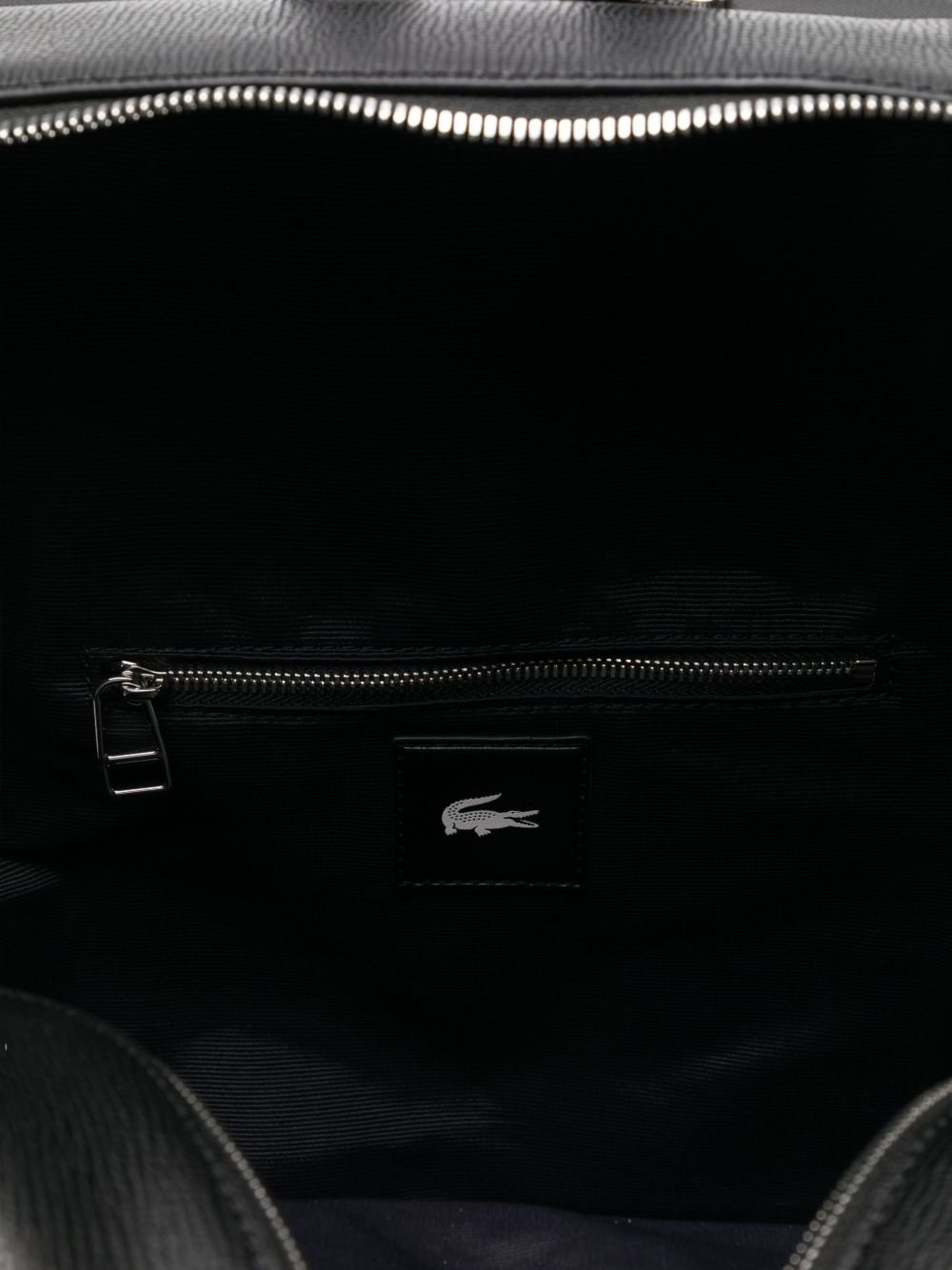 logo-plaque leather backpack - 5