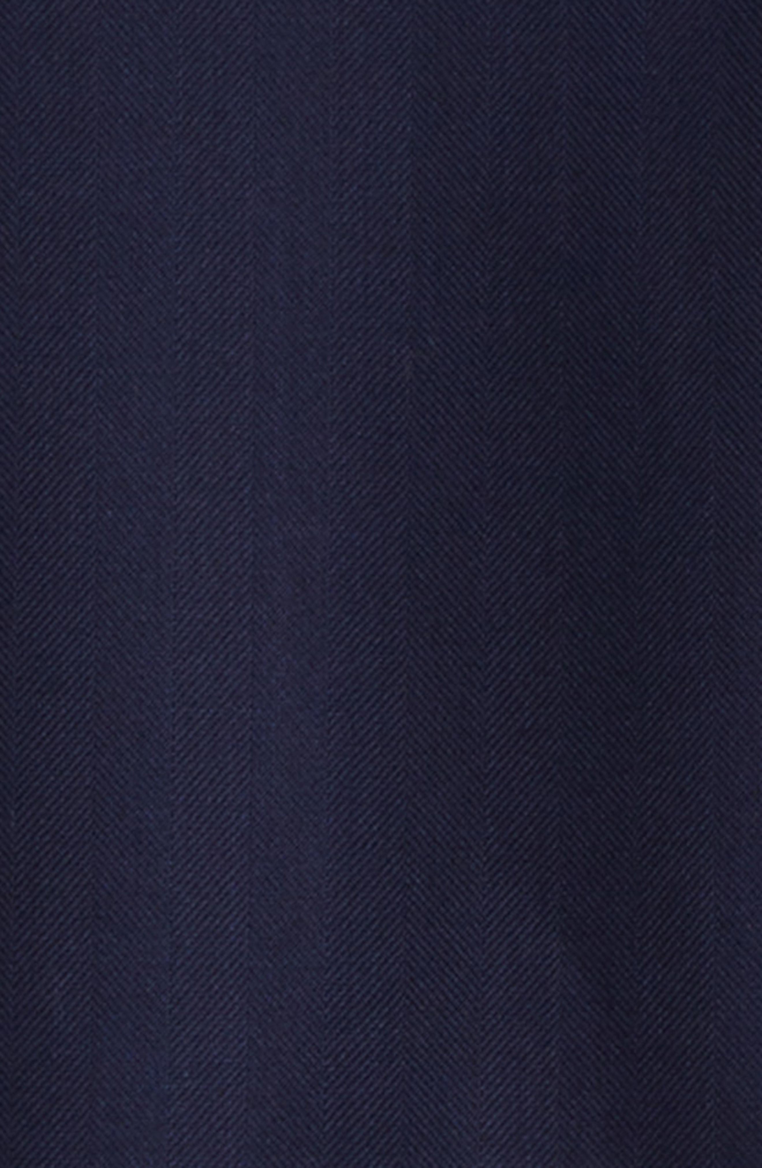 Thom Sweeney Spread Collar Wool Twill Bomber Jacket in Navy at Nordstrom - 6