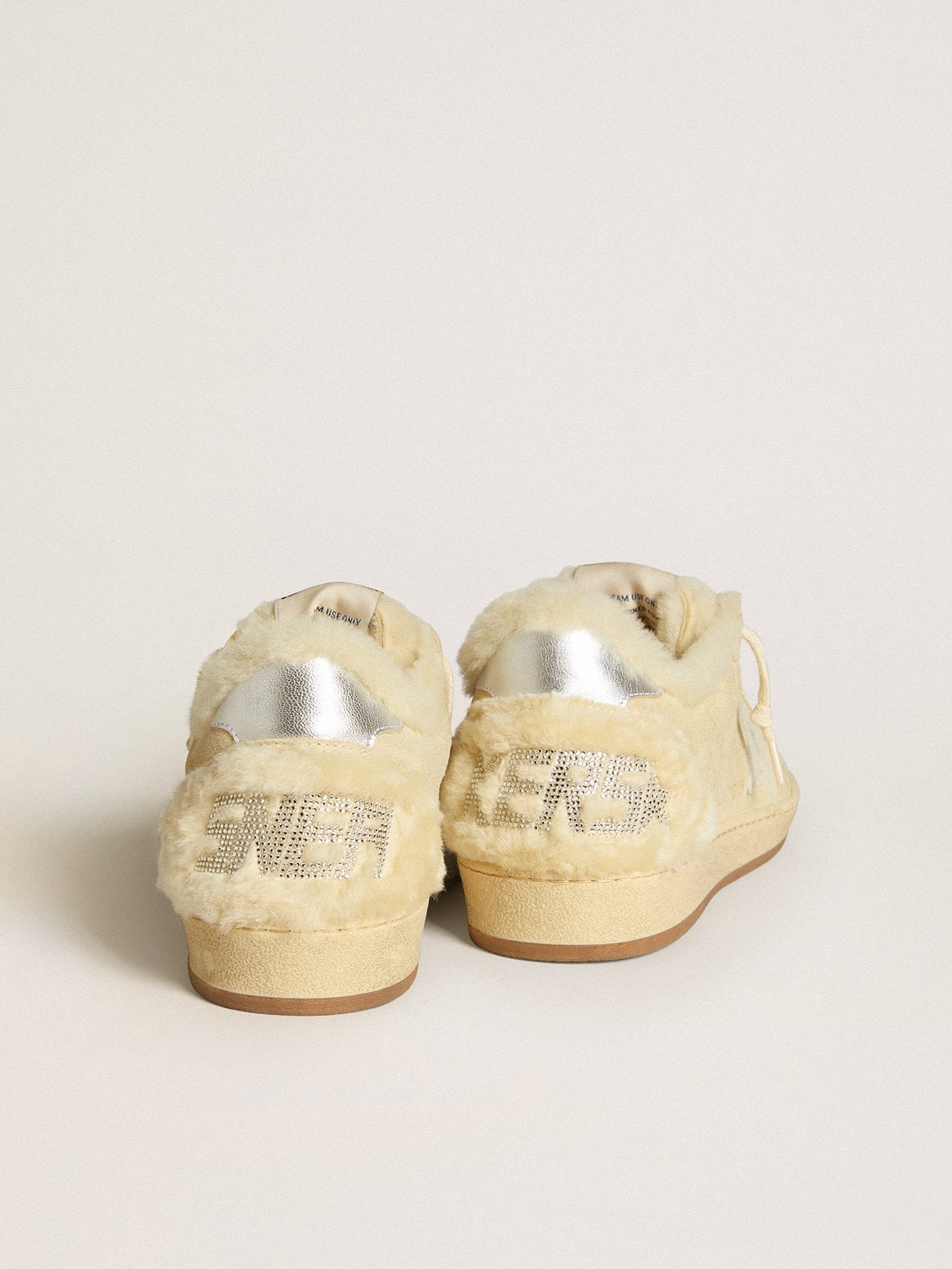 Women's Ball Star LTD in suede and shearling with white patent leather star - 4