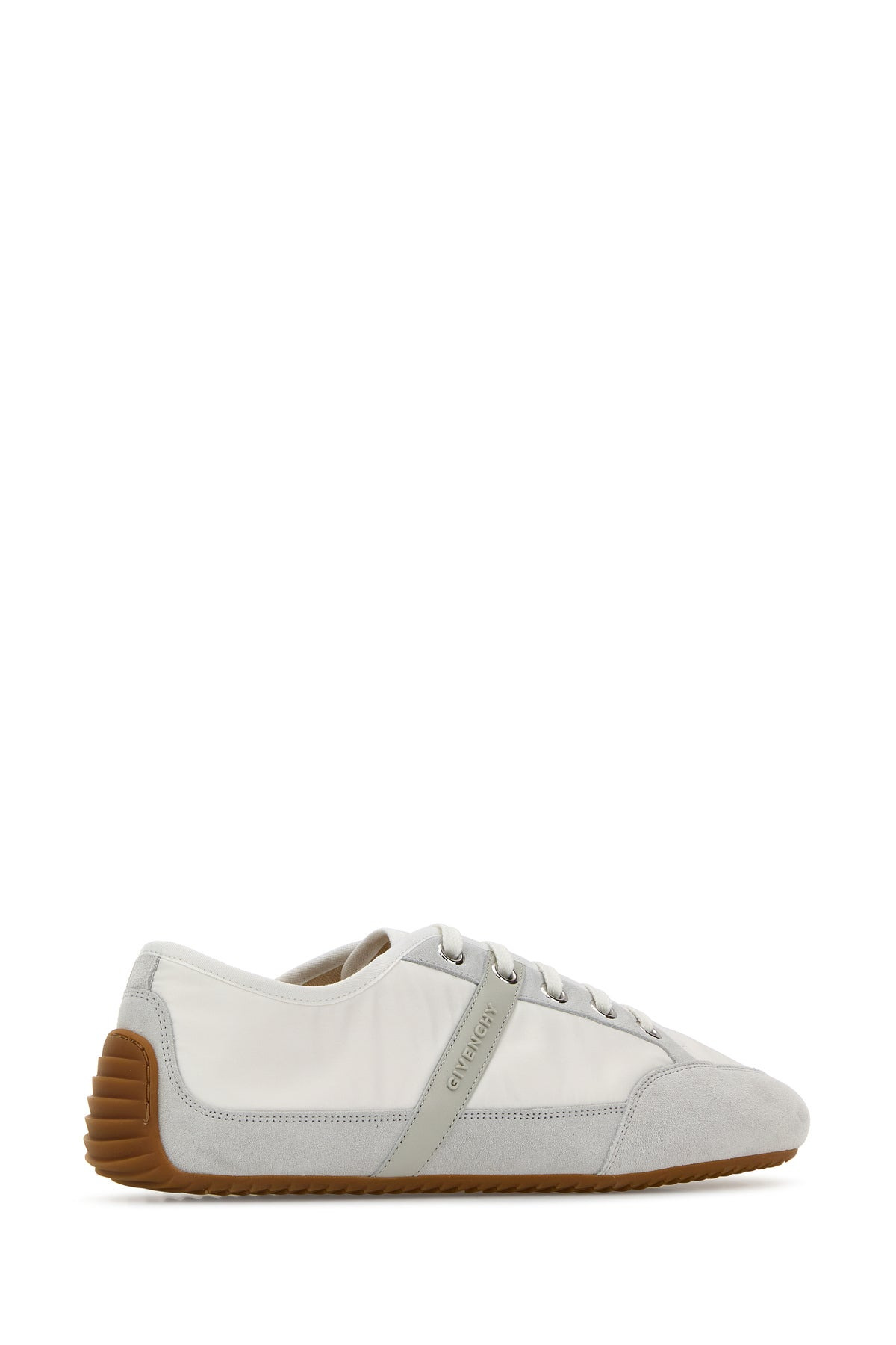Two-tone suede and nylon sneakers - 3