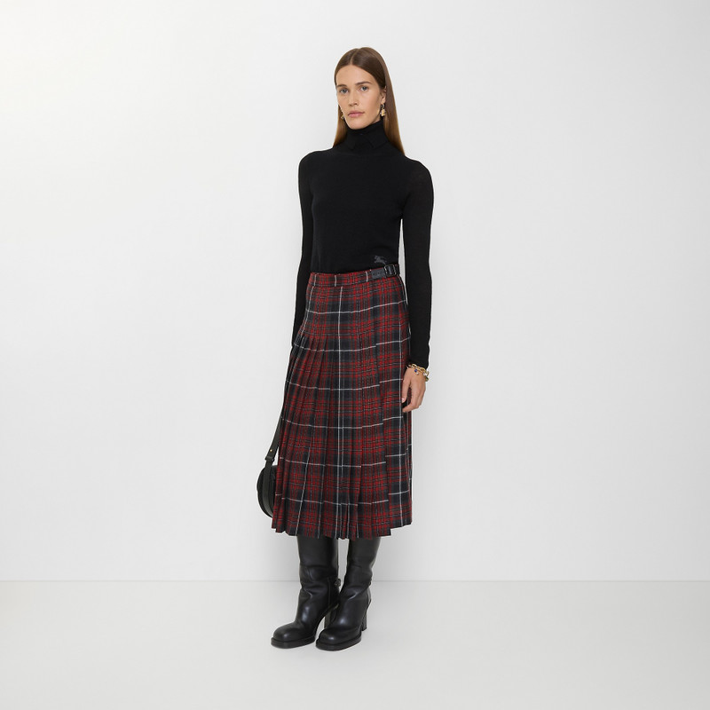 Burberry Check Wool Blend Midi Kilt outlook