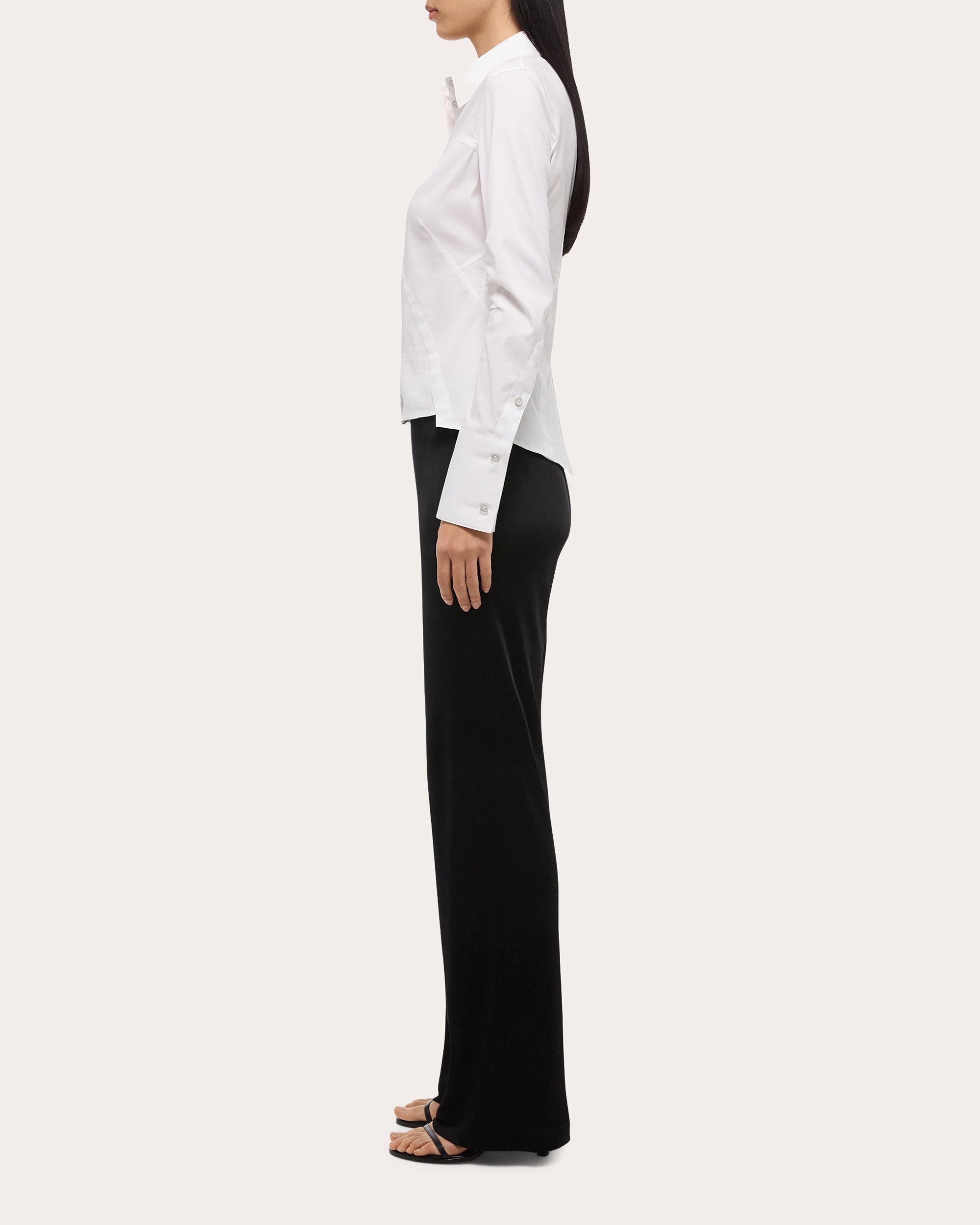 Poplin Bustier Button-Up Shirt - 3