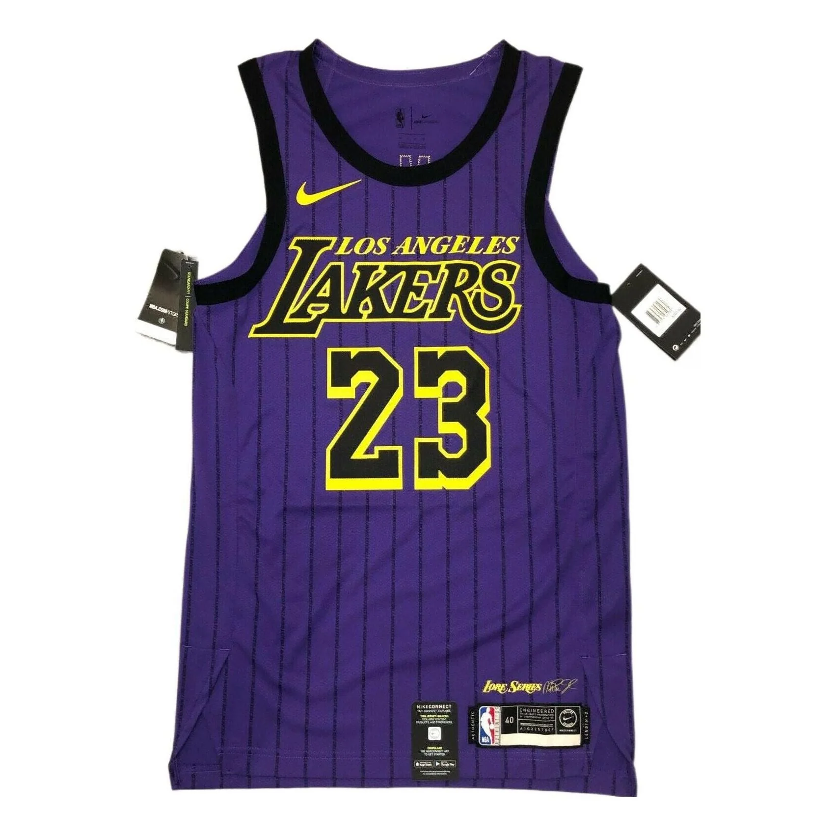Nike NBA LA Lakers Lebron James City Edition Vaporknit Jersey 'Lakers Purple' AH6213-508 - 1