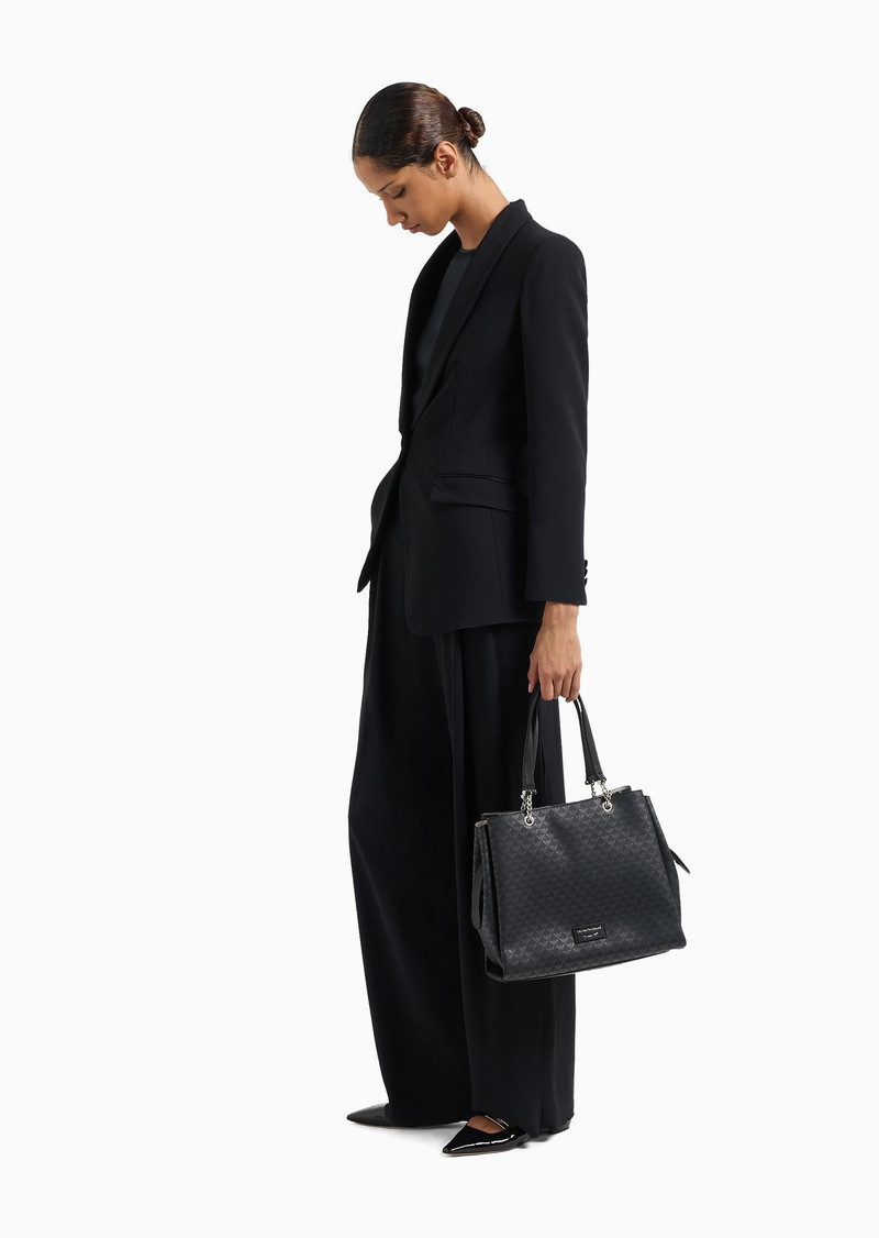 All-over eagle shopper bag with eagle charm 6