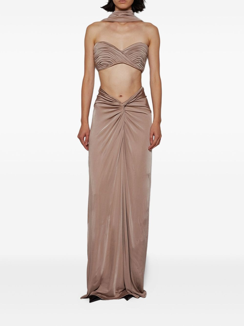 twisted-detail maxi skirt - 2