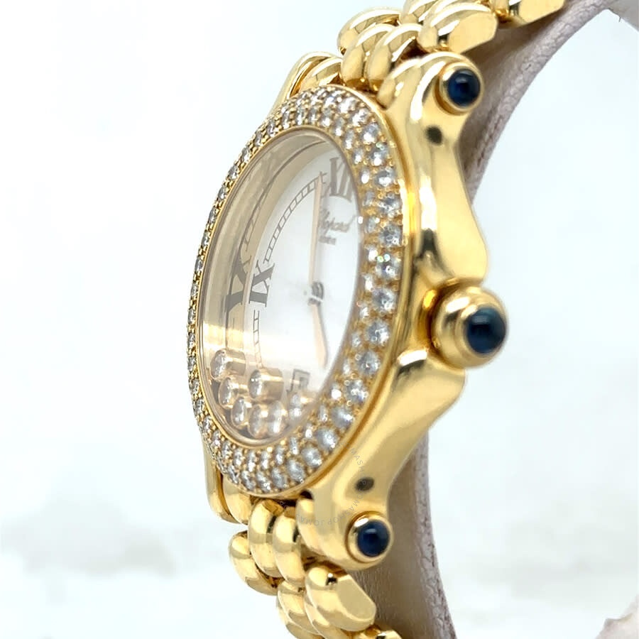 Pre-owned Chopard Happy Sport Quartz Diamond White Dial Ladies Watch 27/6145-23 - 4