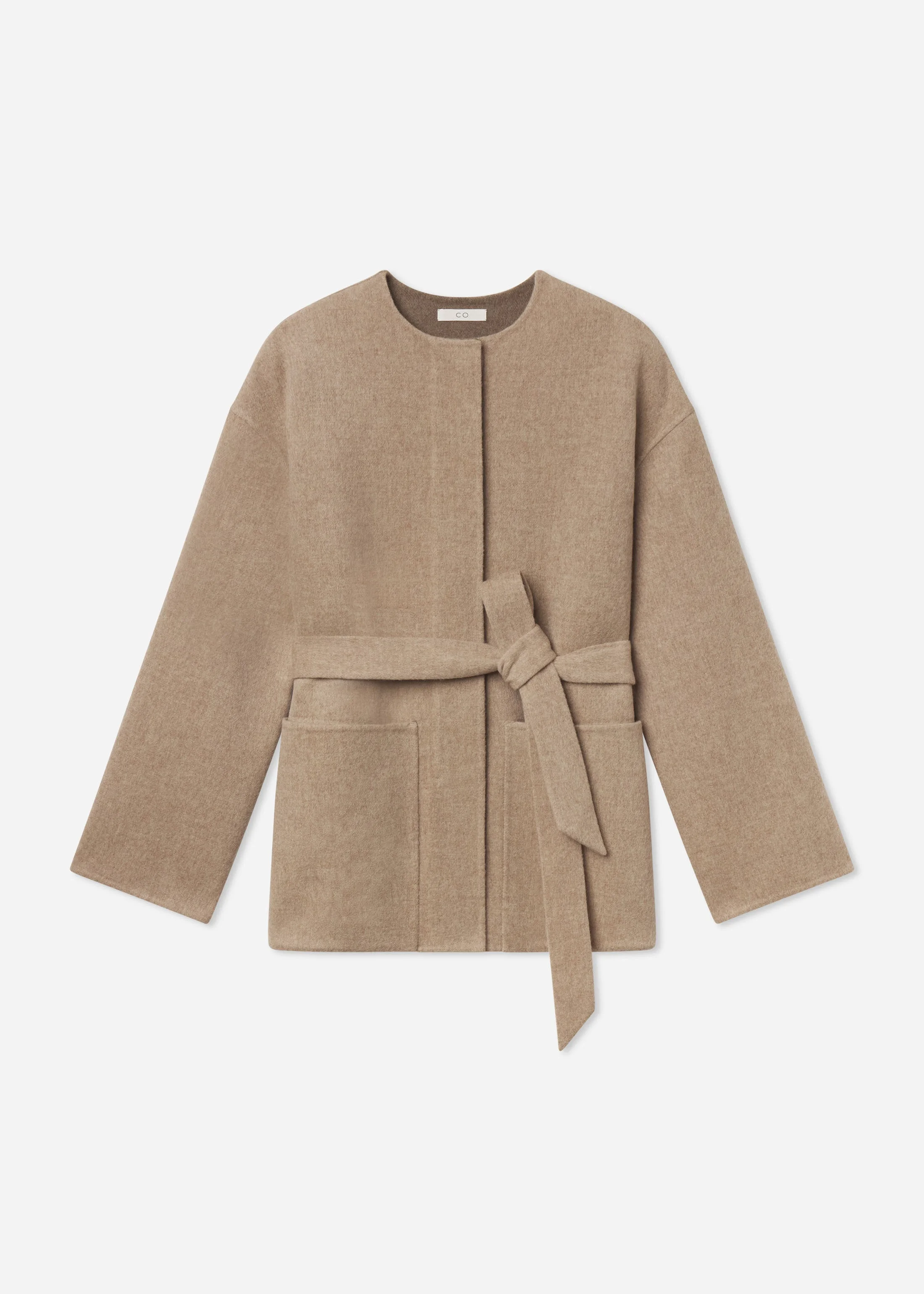 Double Faced Belted Jacket in Wool Cashmere - 1