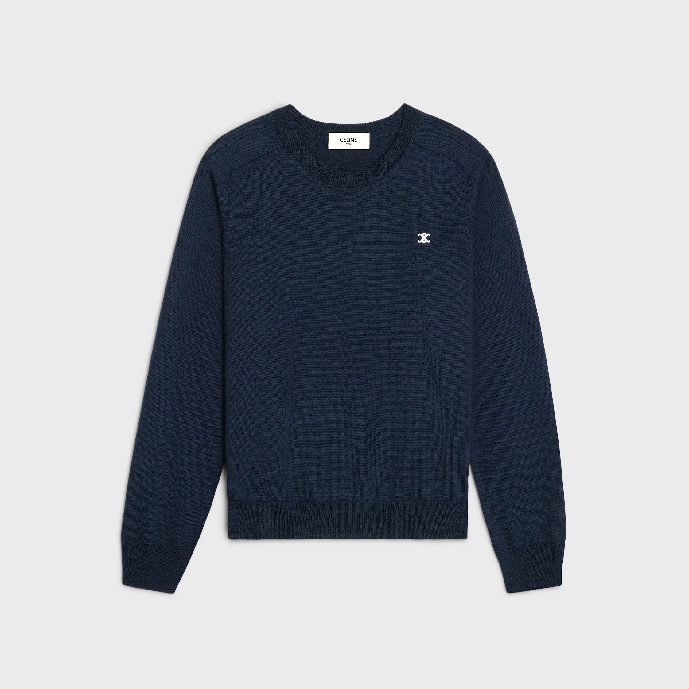 triomphe crew neck sweater in wool - 1