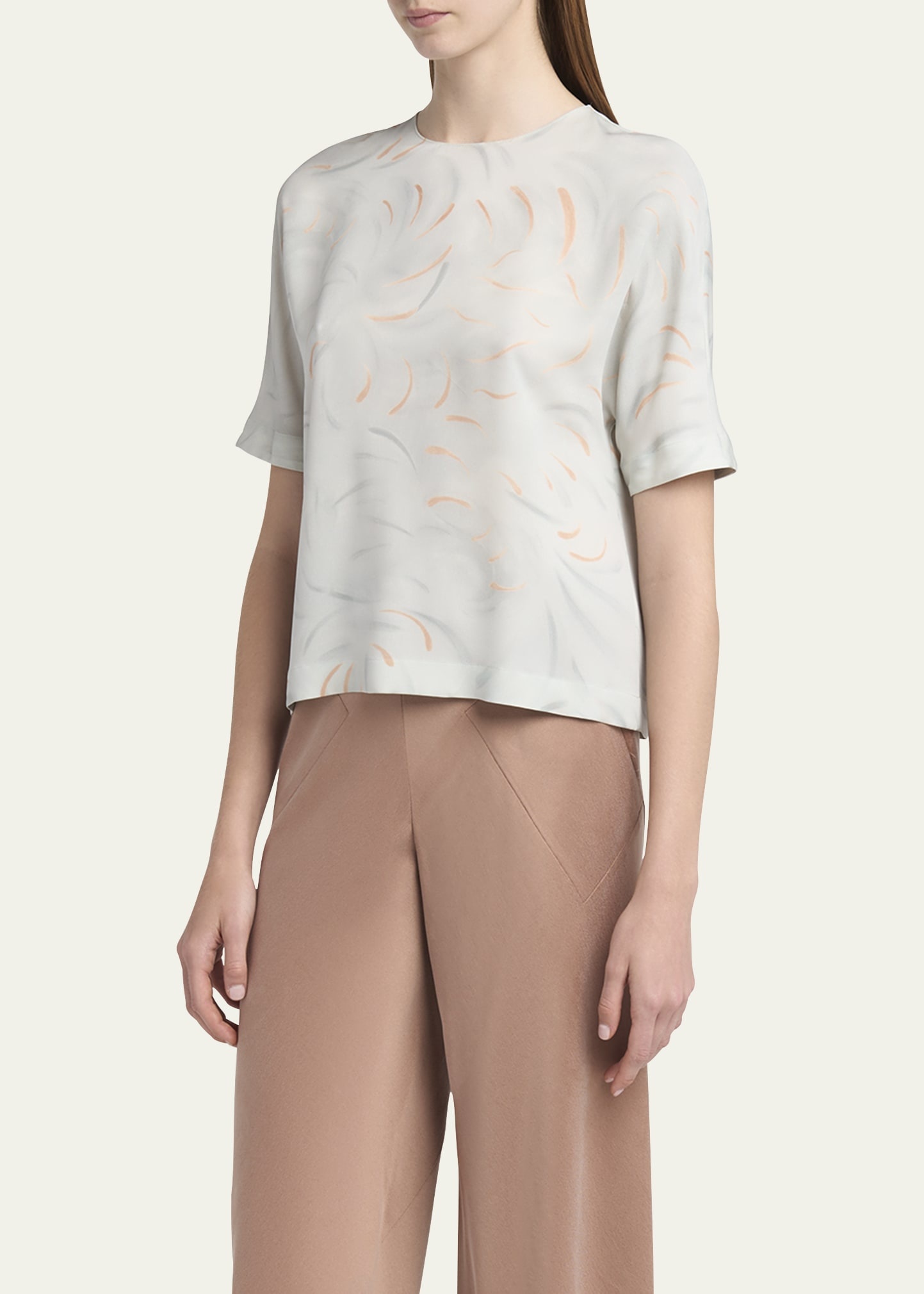 Brushstroke Silk Blouse - 4