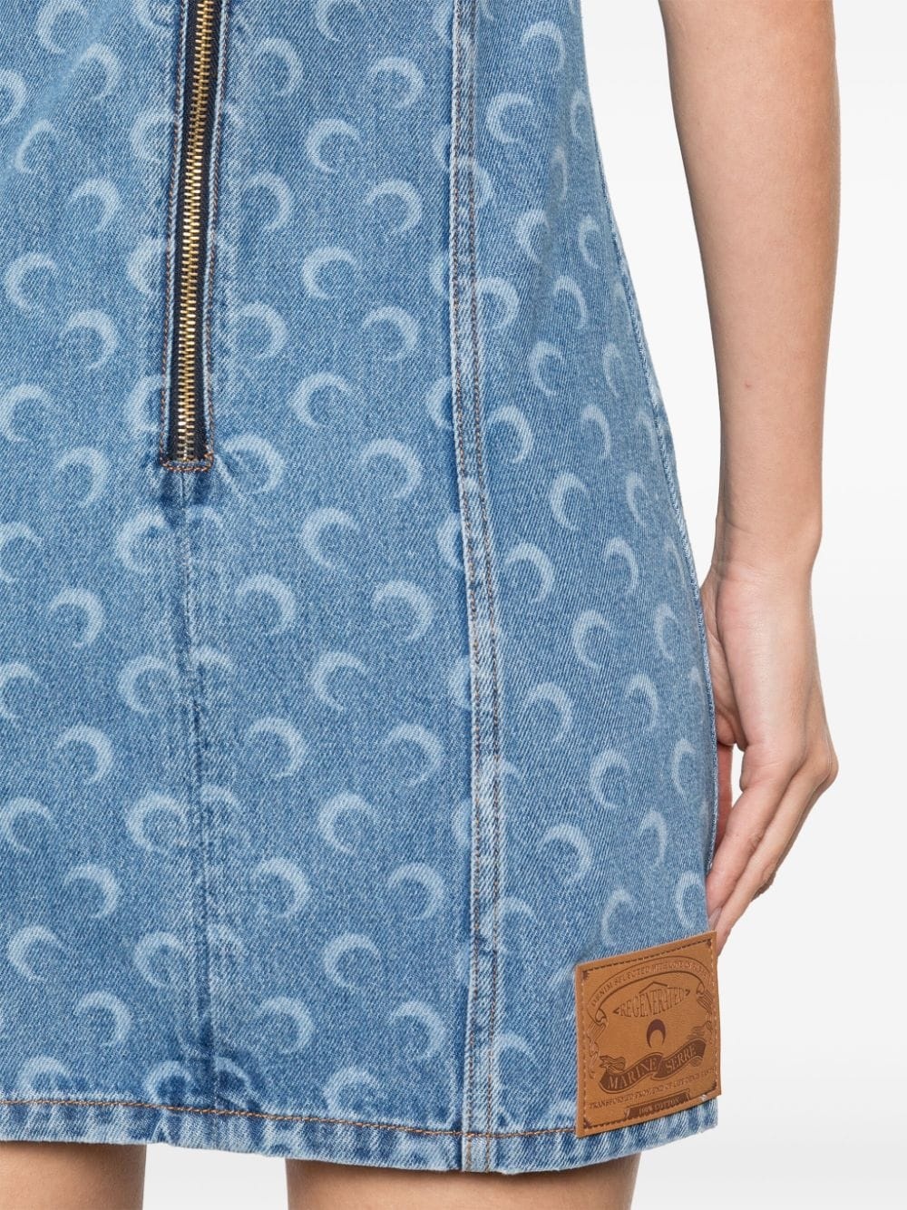 Crescent-Moon-print mini dress - 5