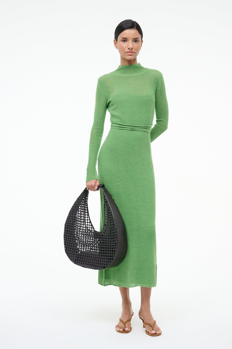 STAUD LARGE MOON HAND-KNOTTED BAG ESPRESSO 4