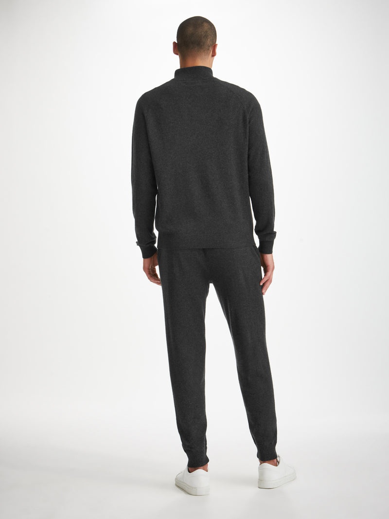 Men's Half-Zip Sweater Finley Cashmere Charcoal - 4