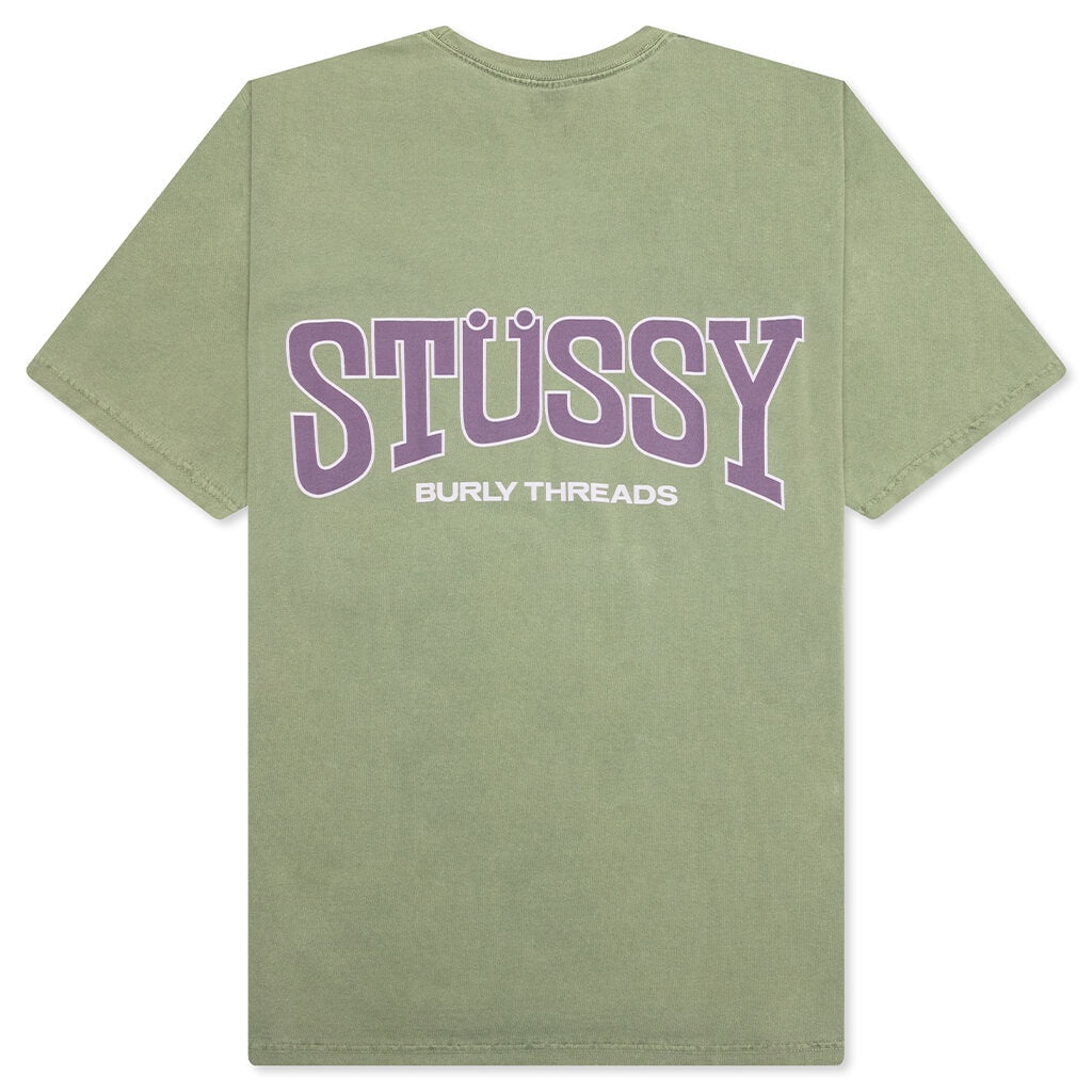 BURLY THREADS PIG. DYED TEE - OLIVE - 2